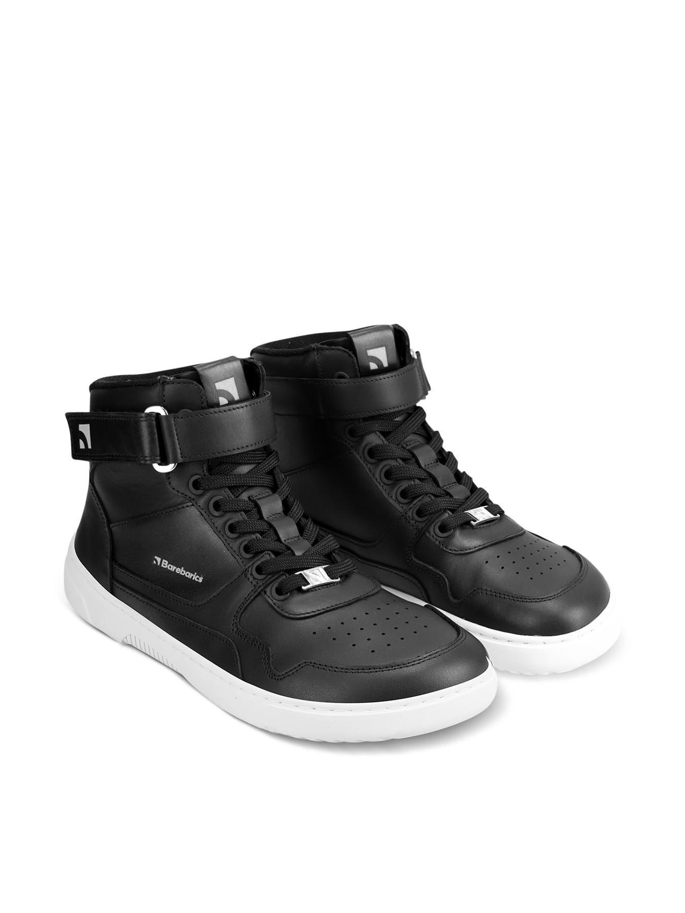 Barebarics - Zing High Top Leather Black & White - Botines deportivos barefoot