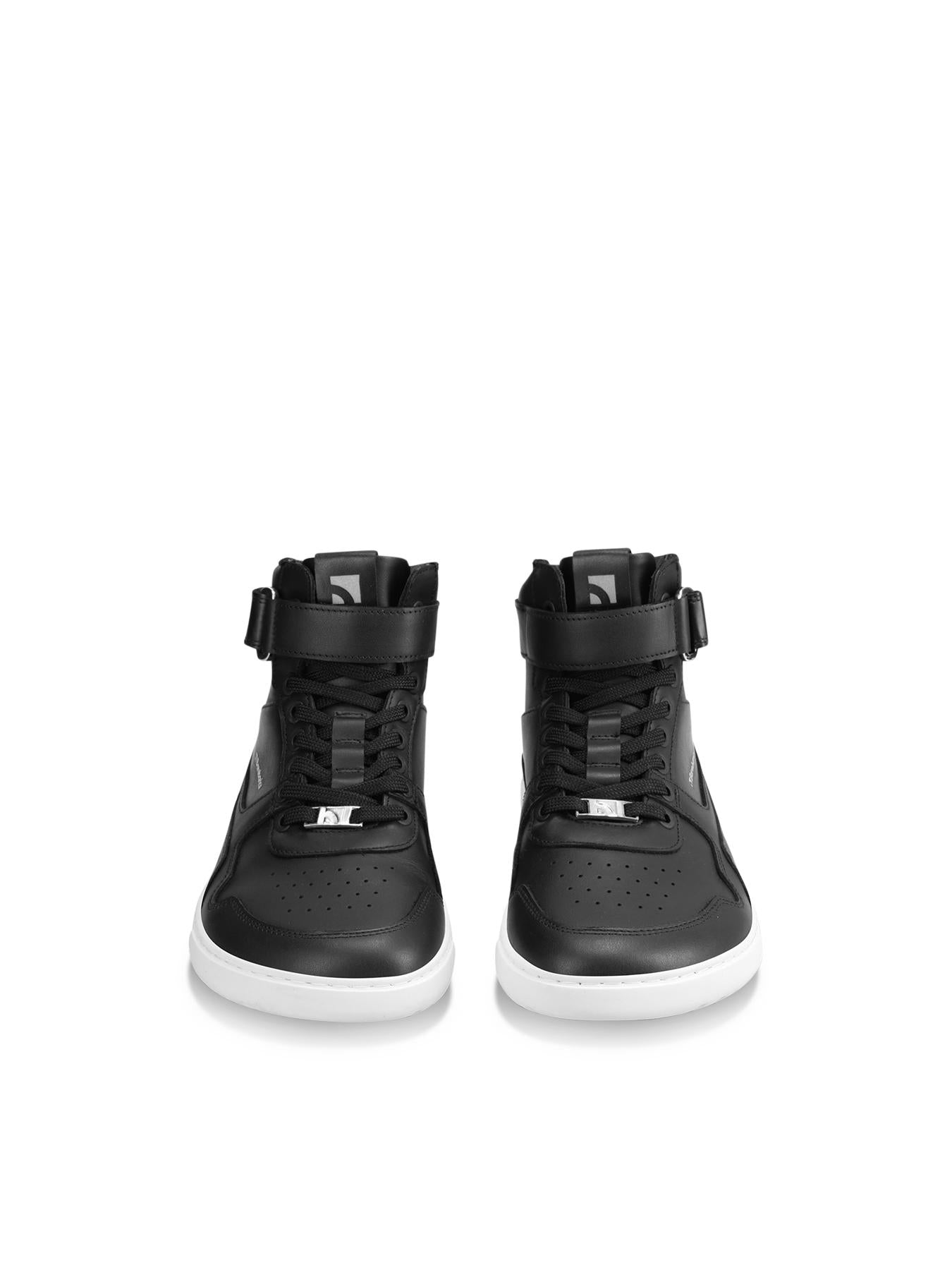 Barebarics - Zing High Top Leather Black & White - Botines deportivos barefoot