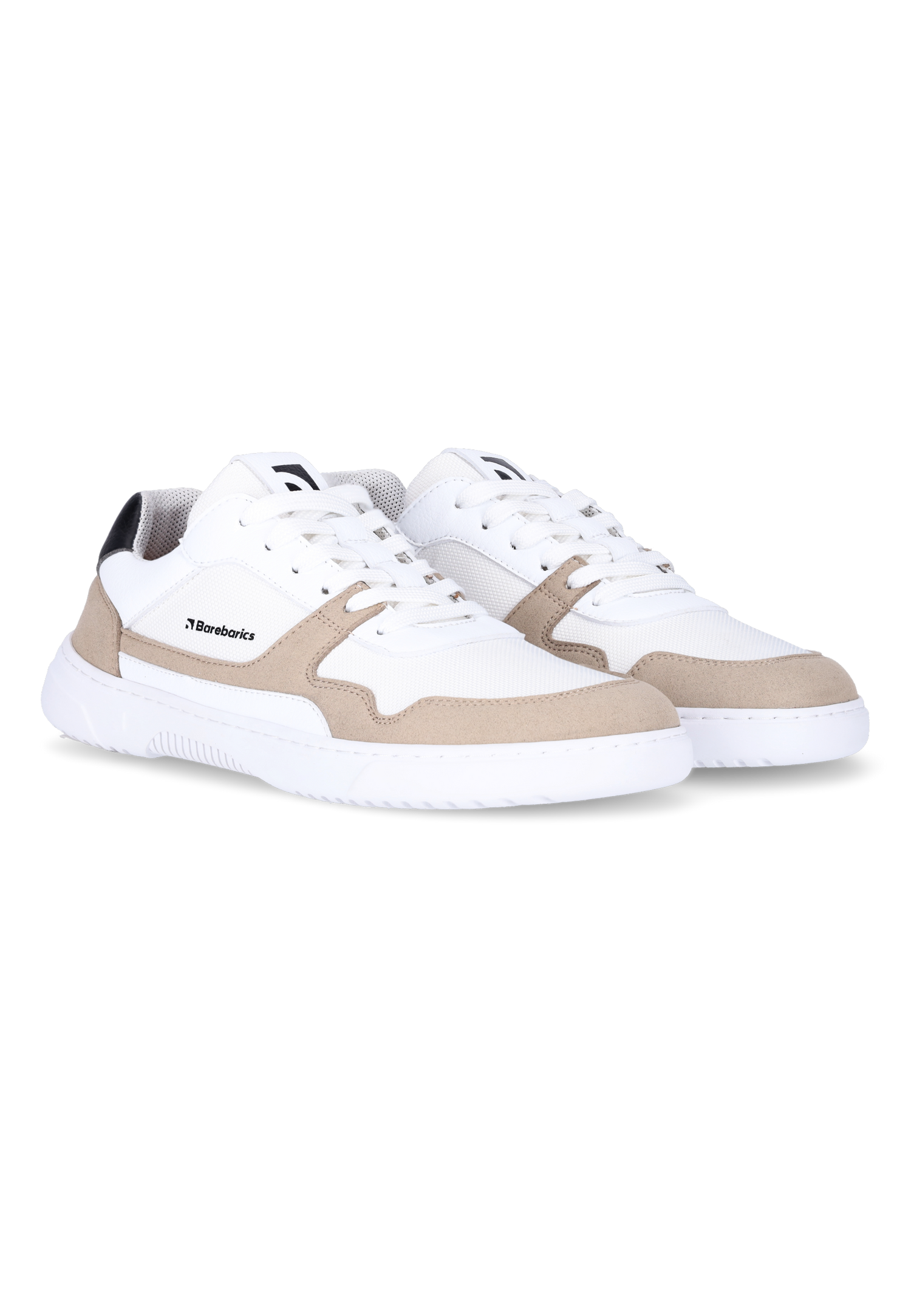 Barefoot Sneakers Barebarics - Zing - White & Beige-Barebarics-Cacles Barefoot
