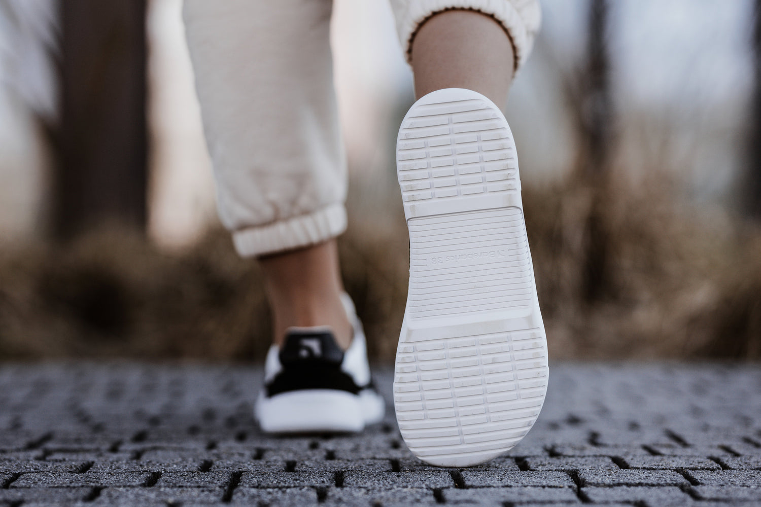 Barefoot Sneakers Barebarics - Zing - White & Black-Barebarics-Cacles Barefoot