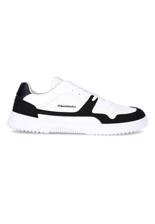 Barefoot Sneakers Barebarics - Zing - White & Black-Barebarics-Cacles Barefoot
