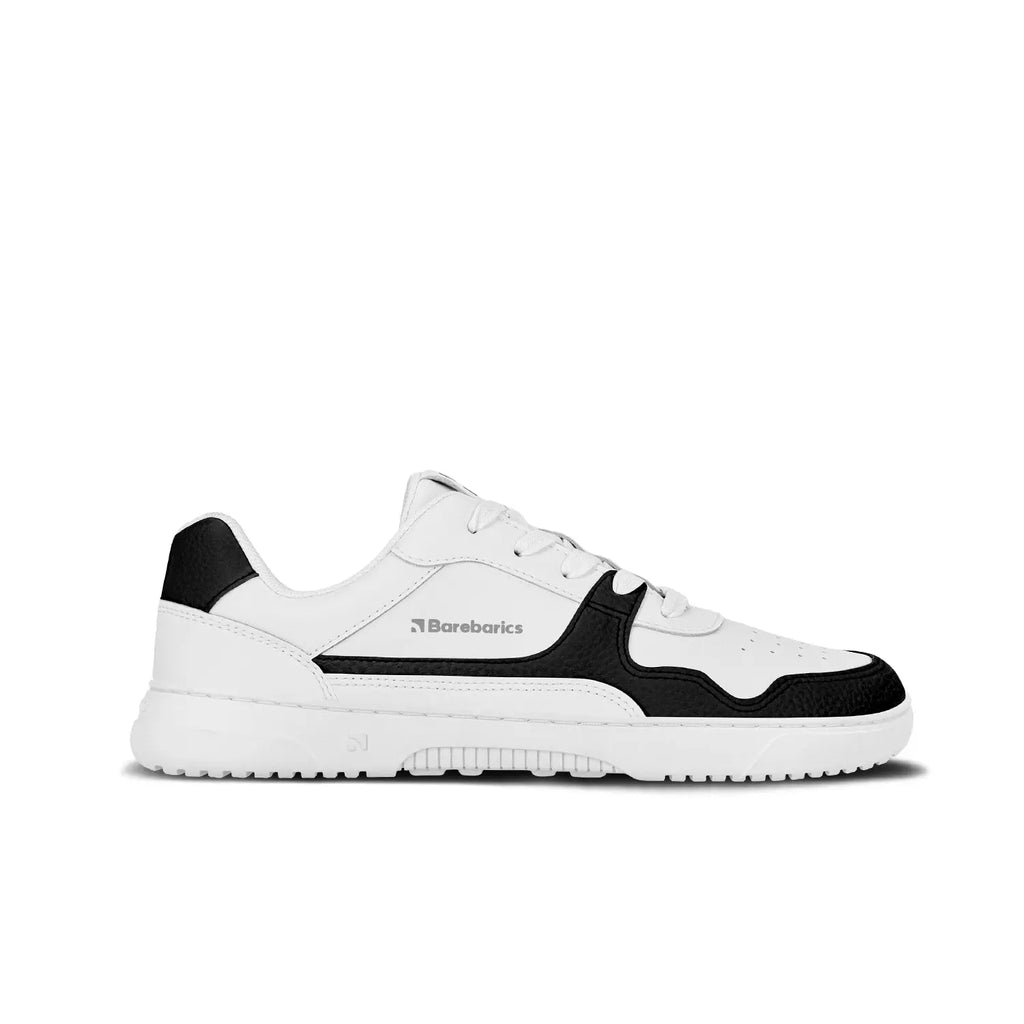 Barebarics - Zing White & Black Leather - Deportivas barefoot