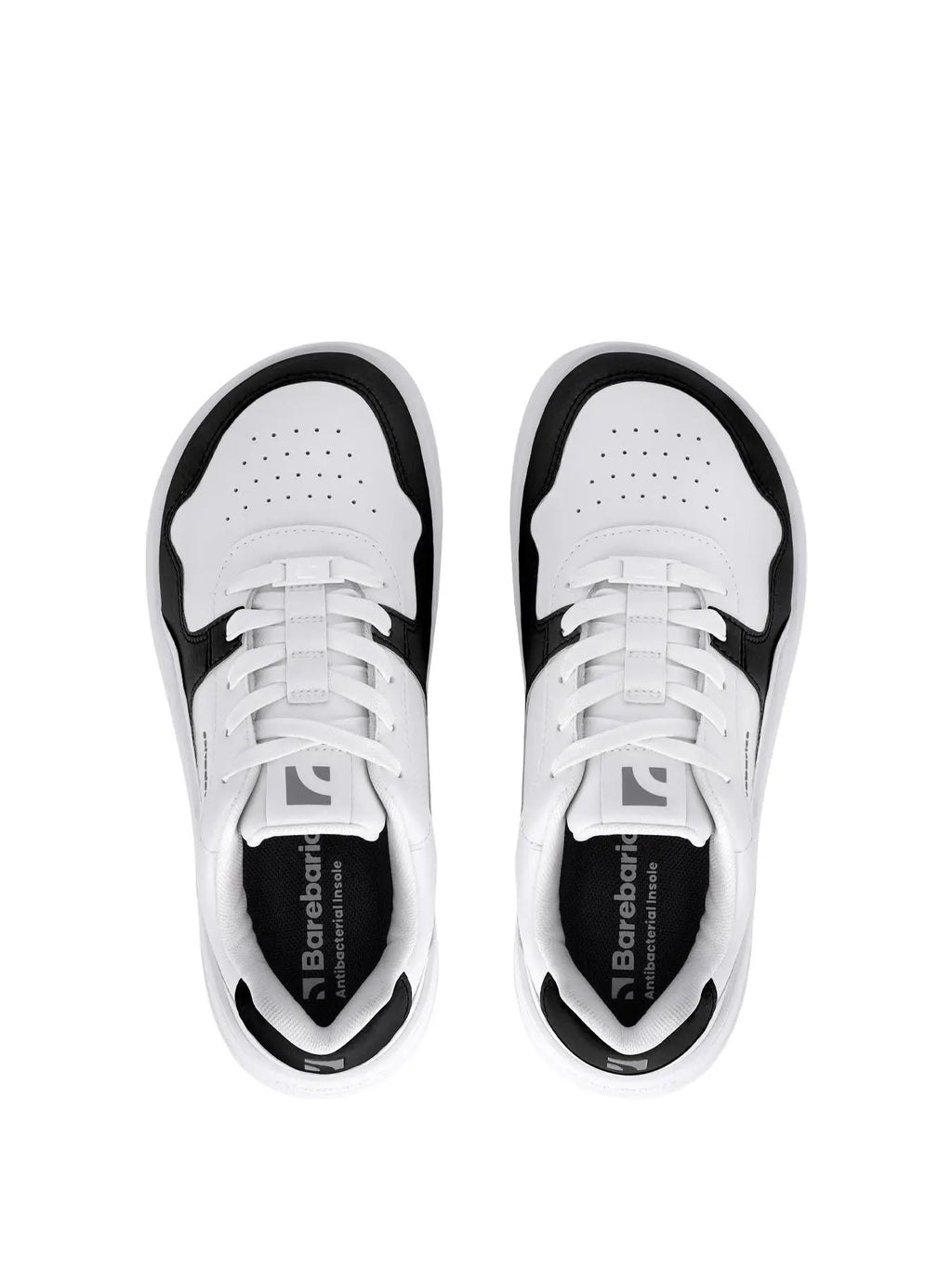 Barebarics - Zing White & Black Leather - Deportivas barefoot