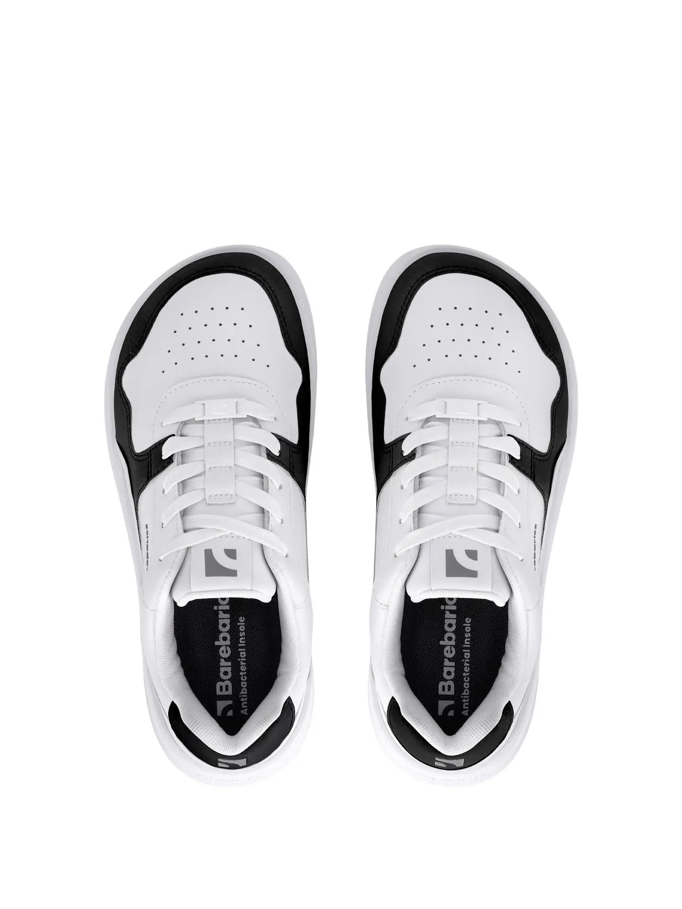 Barebarics - Zing White & Black Leather - Deportivas barefoot