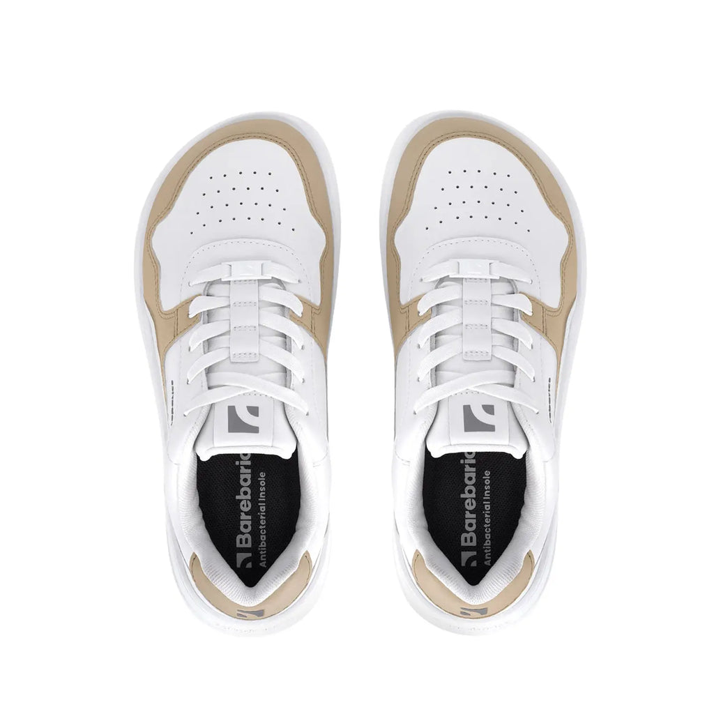 Barebarics - Zing White & Cream Leather - Deportivas barefoot
