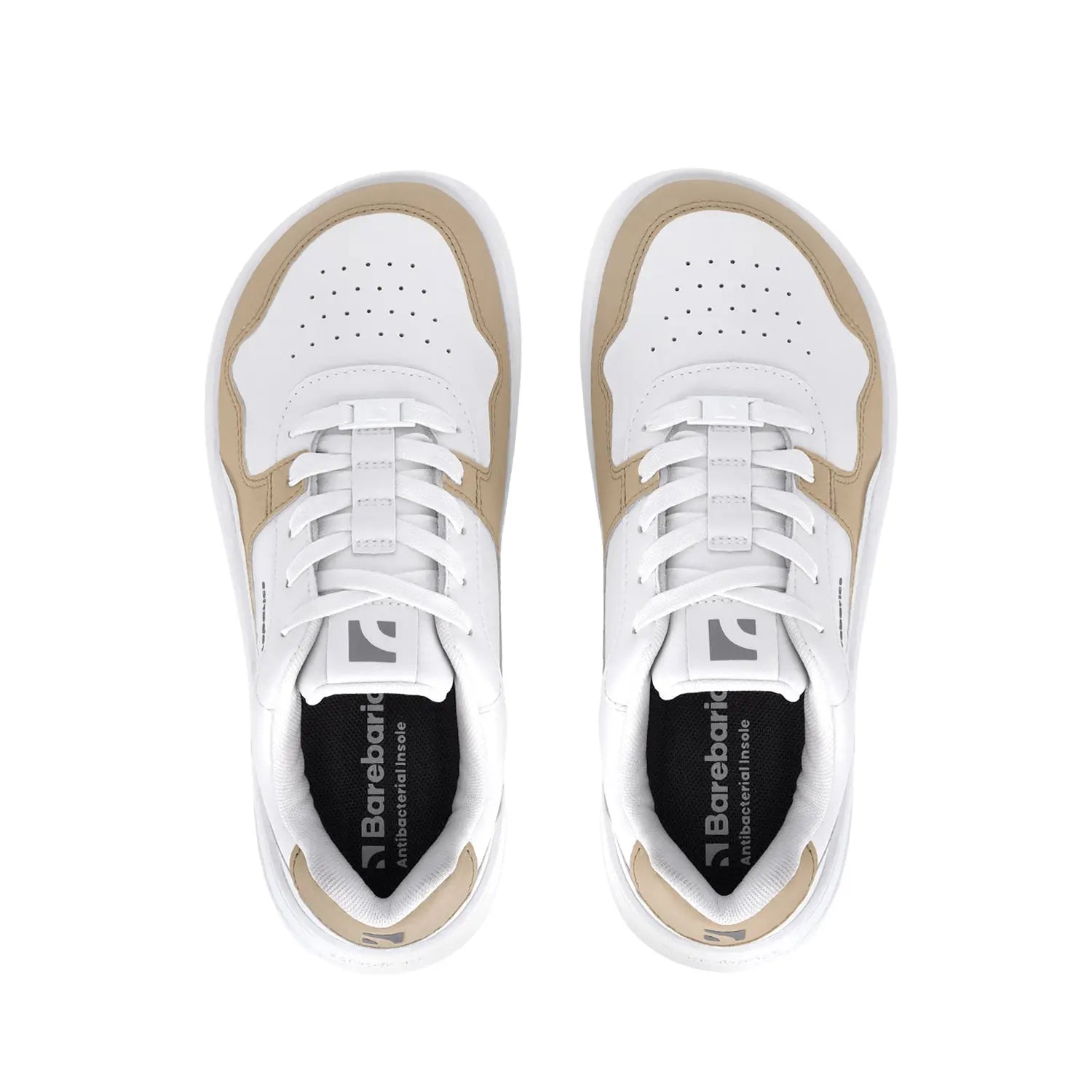 Barebarics - Zing White & Cream Leather - Deportivas barefoot