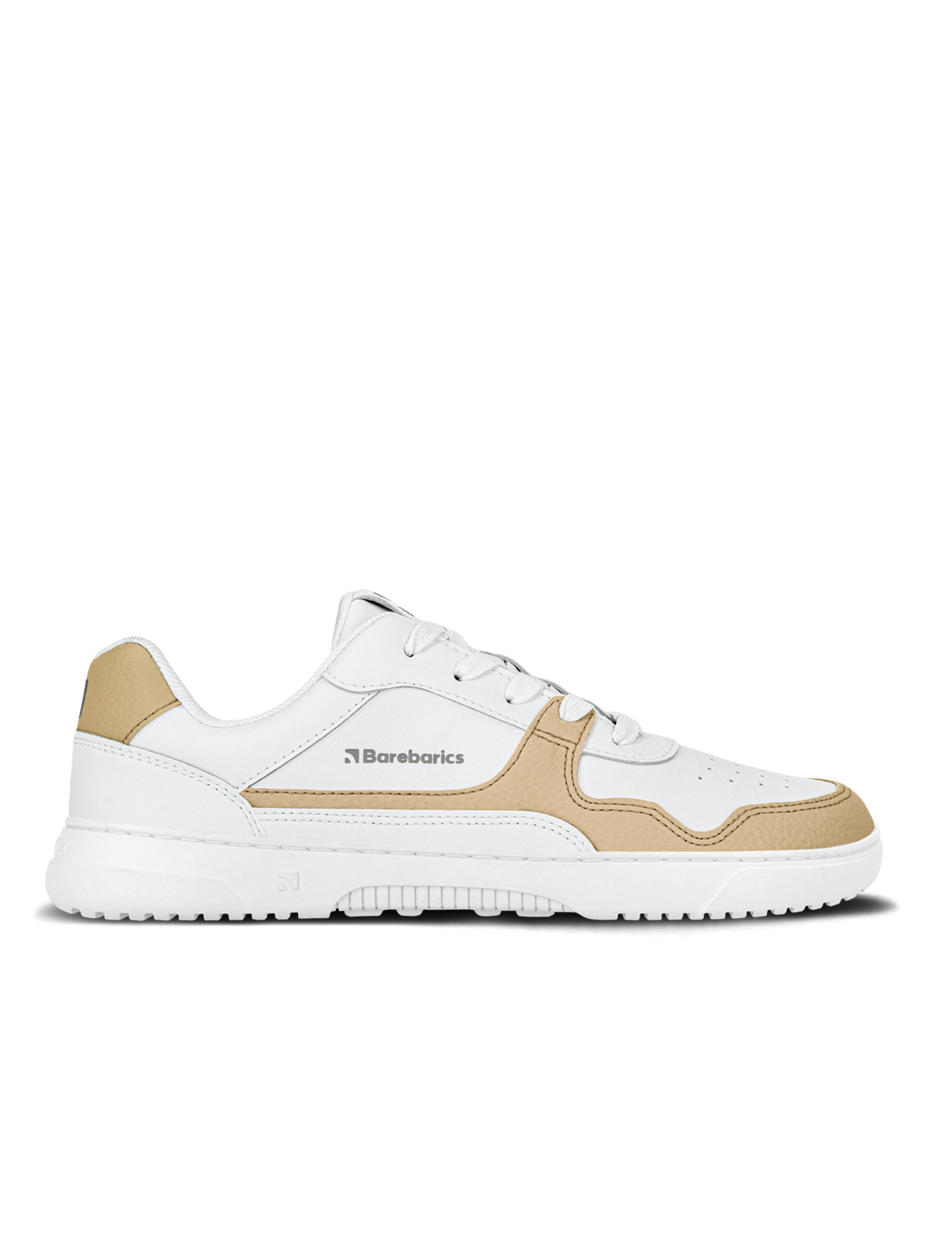 Barebarics - Zing White & Cream Leather - Deportivas barefoot-Barebarics-Cacles Barefoot-Tienda de calzado barefoot respetuoso minimalista