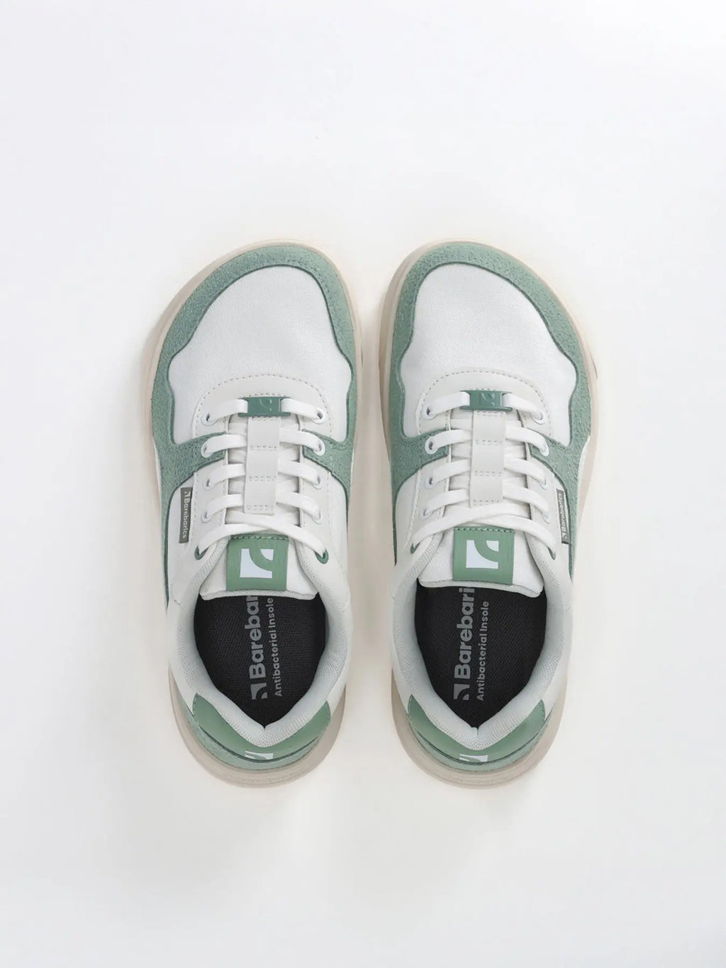 Barebarics - Zing White & Green - Zapatillas barefoot unisex blanco y verde