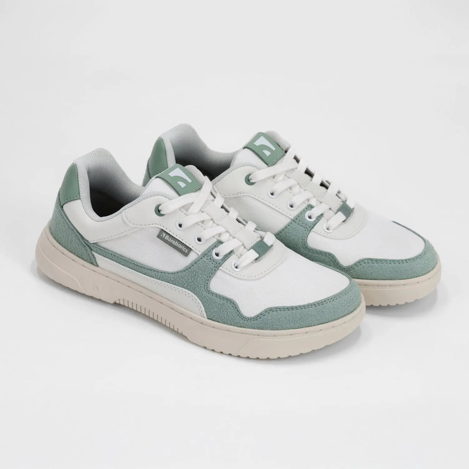 Barebarics - Zing White & Green - Zapatillas barefoot unisex blanco y verde