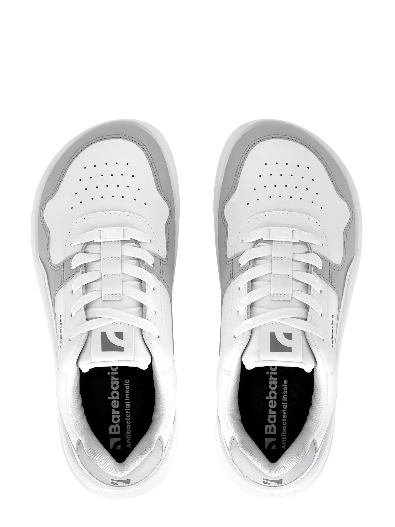 Barebarics - Zing White & Light Grey Leather - Deportivas barefoot