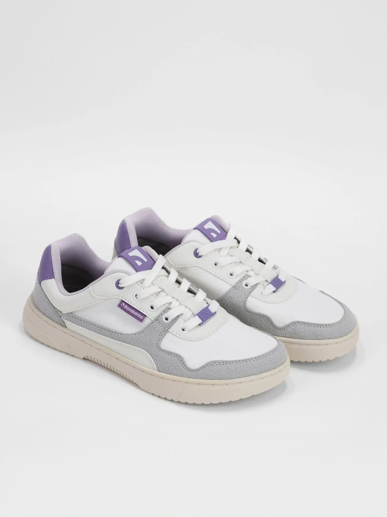 Barebarics - Zing White & Purple - Zapatillas barefoot unisex blanco y morado