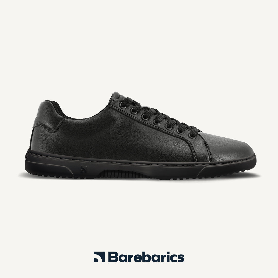 Barebarics - Zoom All Black Leather T45 - Deportivas barefoot-Barebarics-Cacles Barefoot-Tienda de calzado barefoot respetuoso minimalista