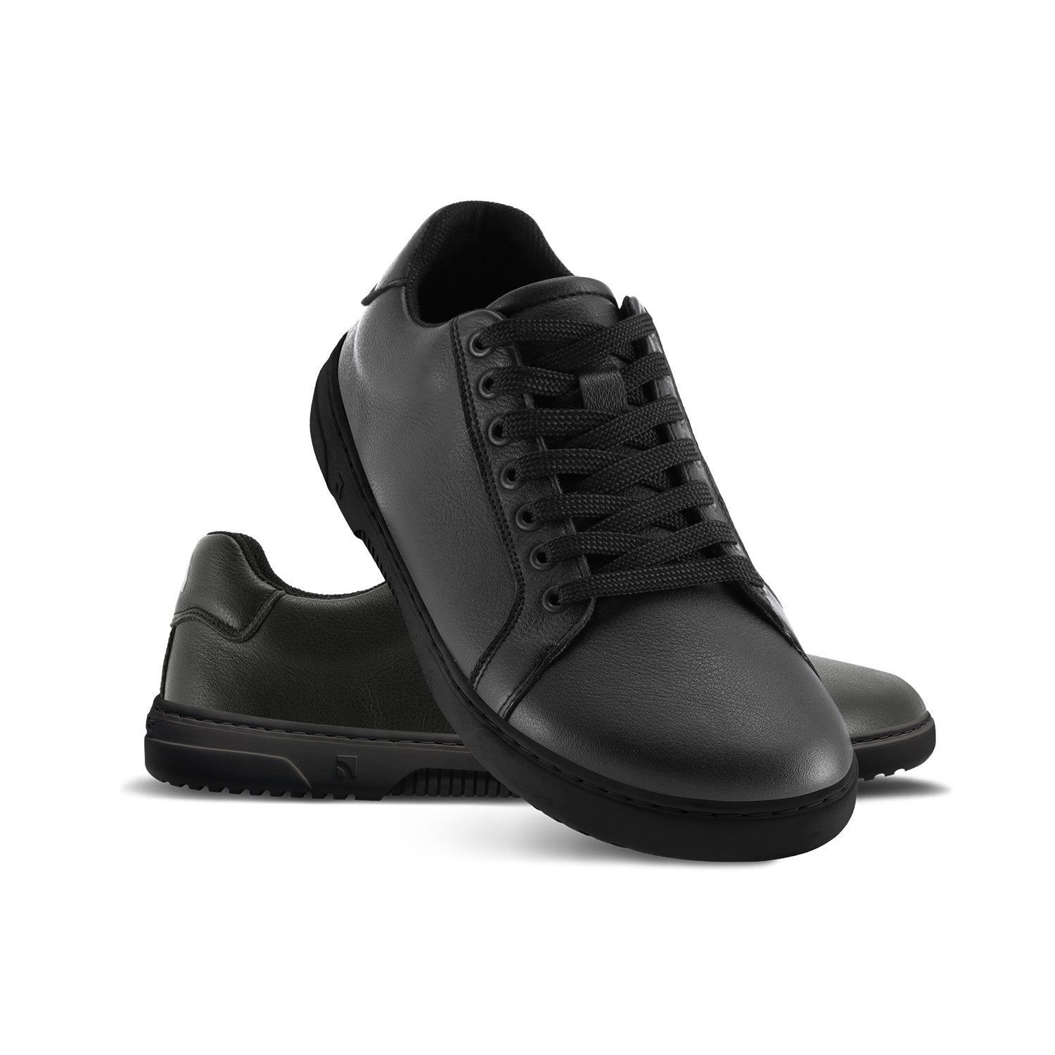 Barebarics - Zoom All Black Leather T45 - Deportivas barefoot-Barebarics-Cacles Barefoot-Tienda de calzado barefoot respetuoso minimalista
