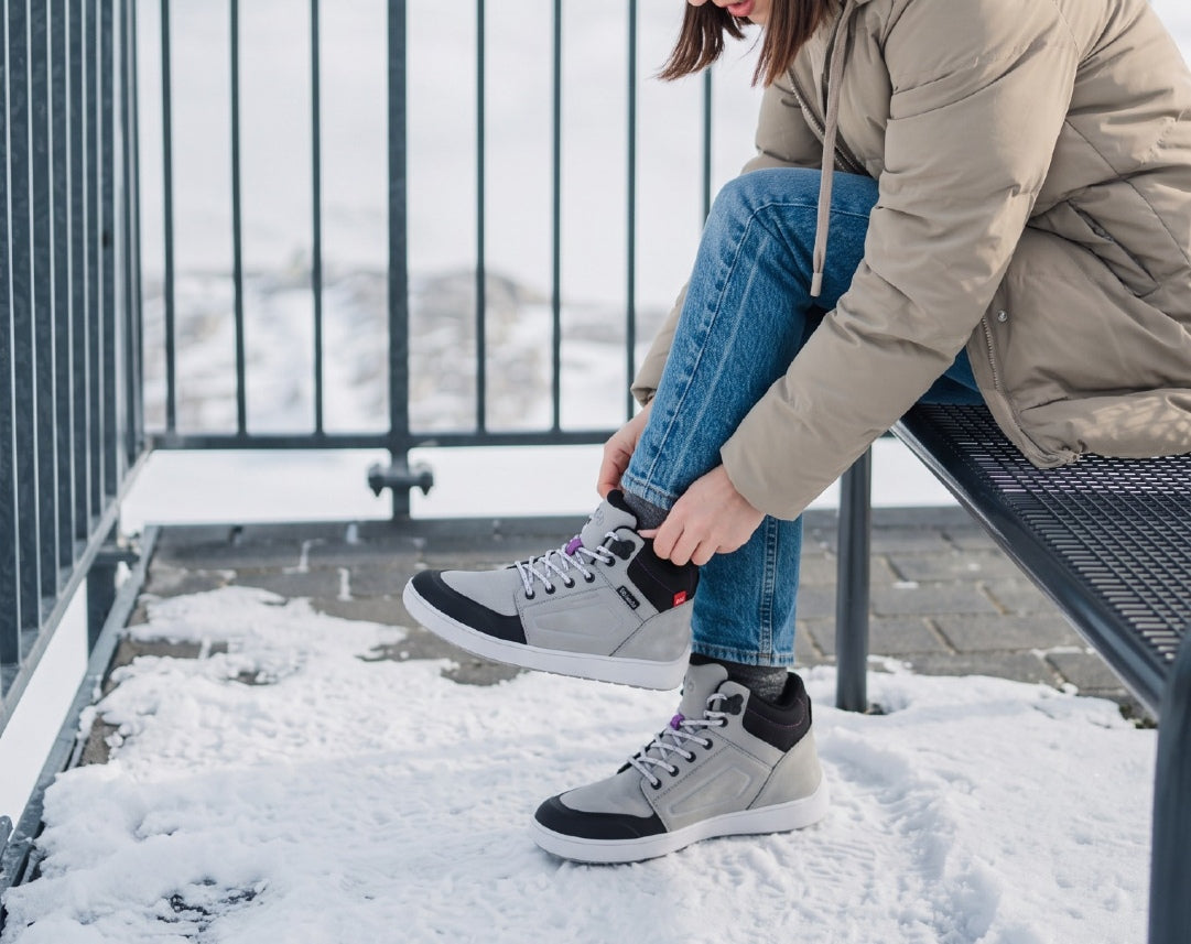 Be Lenka - ArcticEdge Grey - Botas impermeables barefoot-Botas de nieve-Be Lenka-Cacles Barefoot