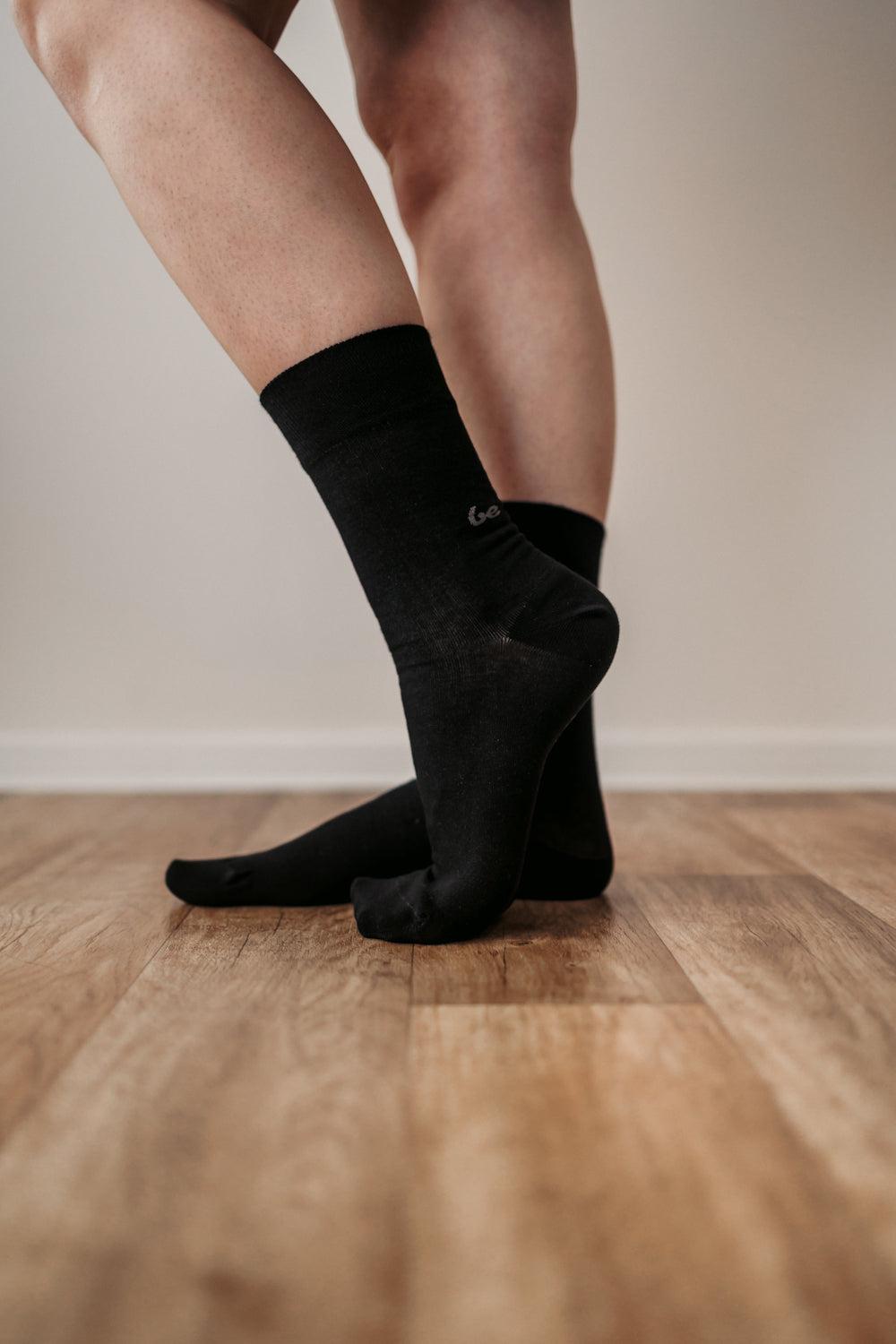 Be Lenka - Crew Essentials Black - Calcetines barefoot-Be Lenka-Cacles Barefoot-Tienda de calzado barefoot respetuoso minimalista