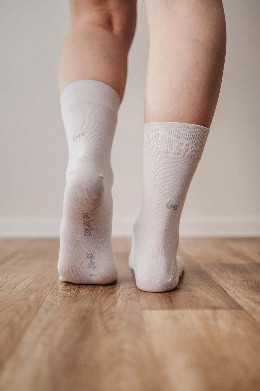 Be Lenka - Crew Essentials White - Calcetines barefoot-Be Lenka-Cacles Barefoot-Tienda de calzado barefoot respetuoso minimalista