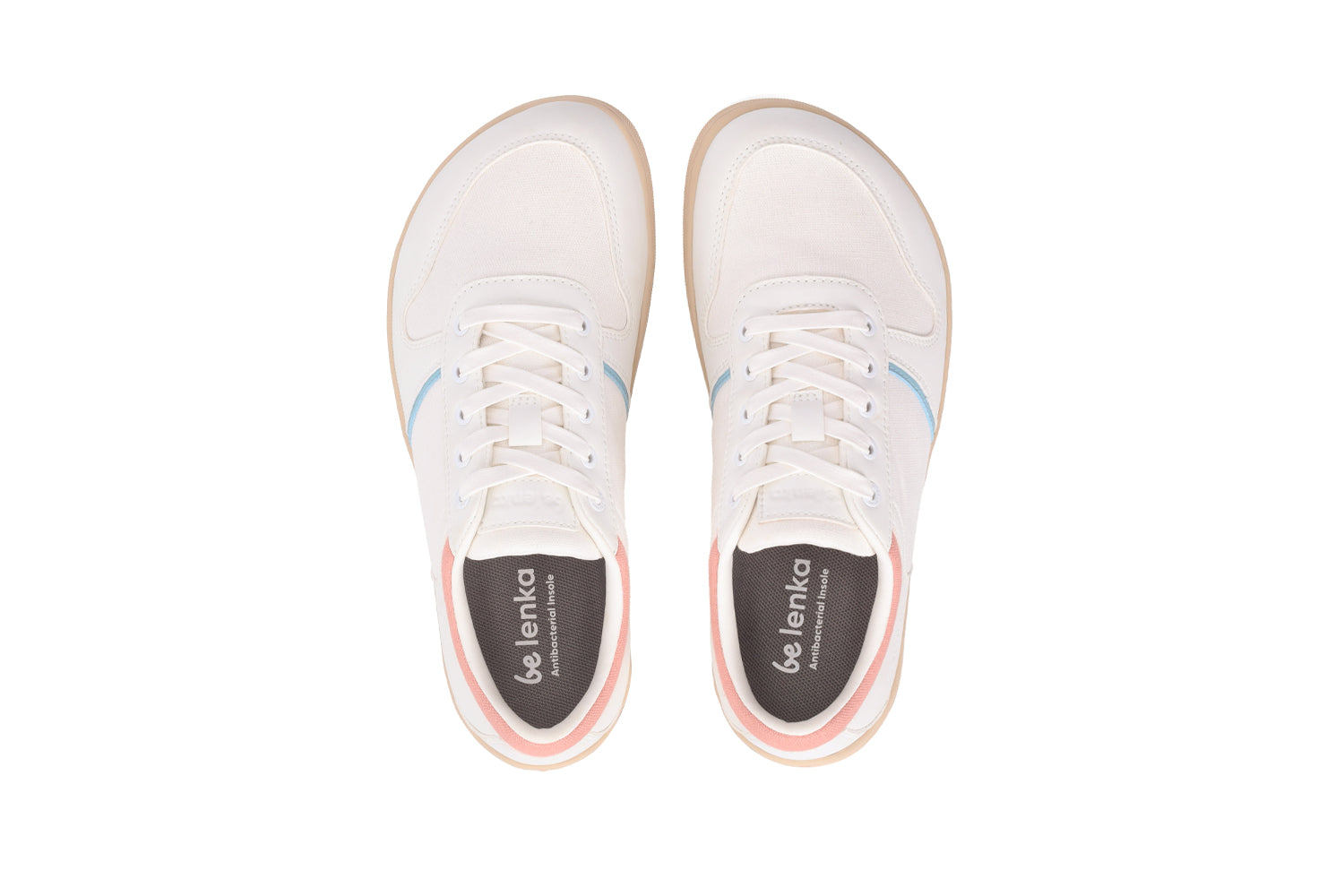 Be Lenka - Echo White & Cotton Candy Vegan - Deportivas barefoot veganas-Be Lenka-Cacles Barefoot-Tienda de calzado barefoot respetuoso minimalista