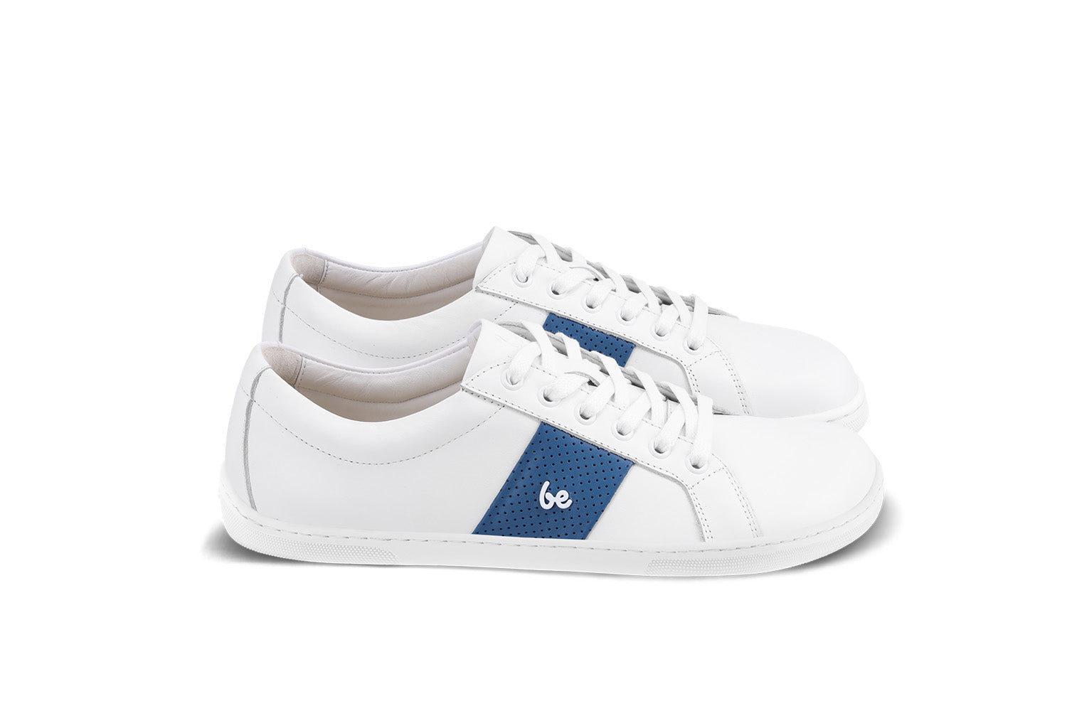 Be Lenka - Elite White & Dark Blue - Deportivas barefoot-Be Lenka-Cacles Barefoot-Tienda de calzado barefoot respetuoso minimalista