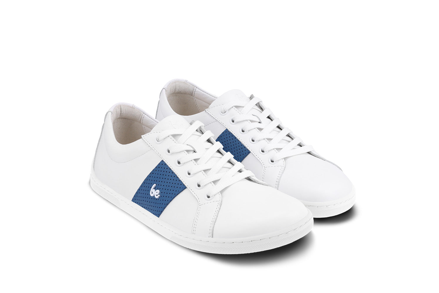 Be Lenka - Elite White & Dark Blue - Deportivas barefoot-Be Lenka-Cacles Barefoot-Tienda de calzado barefoot respetuoso minimalista