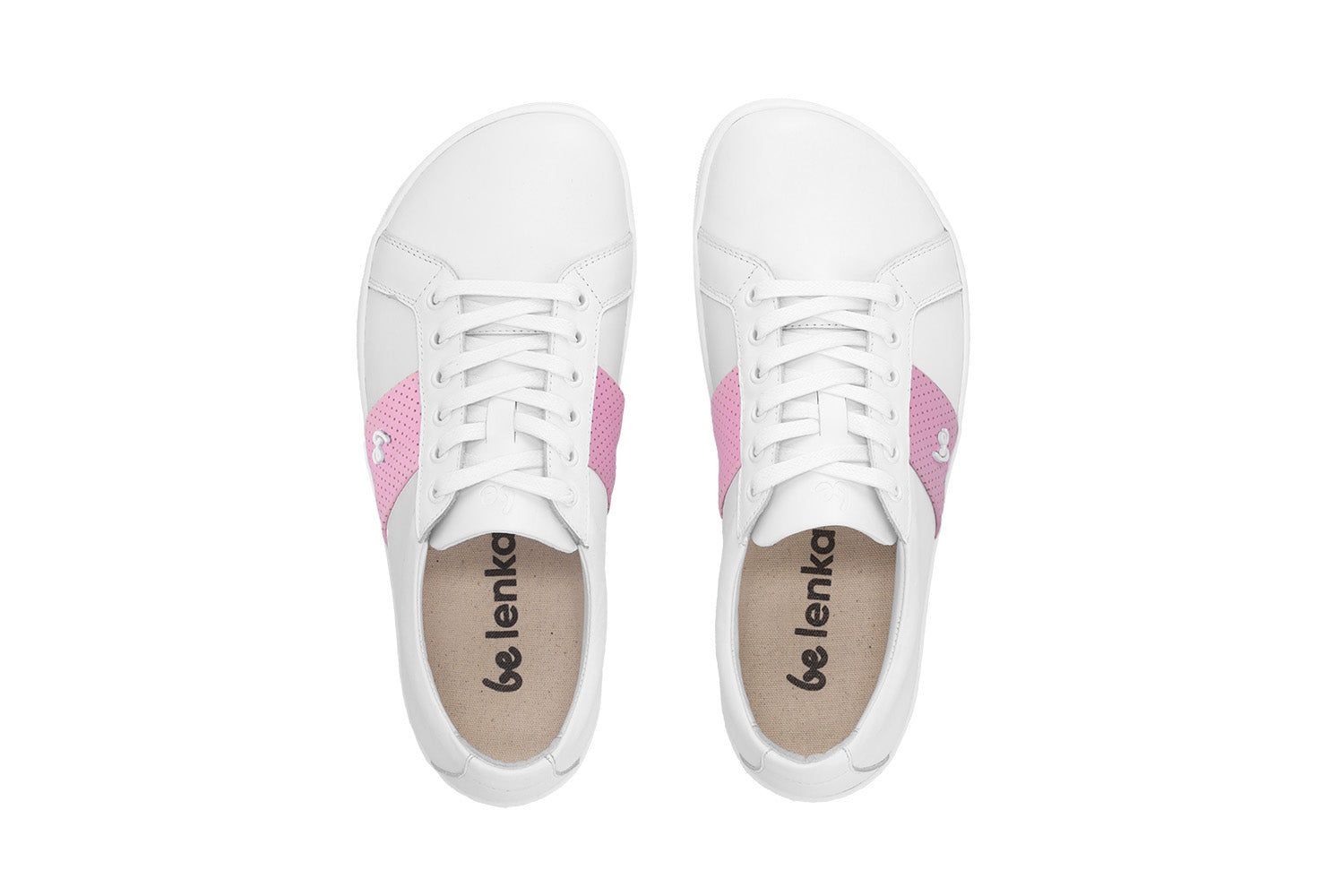 Be Lenka - Elite White & Pink - Deportivas barefoot-Be Lenka-Cacles Barefoot-Tienda de calzado barefoot respetuoso minimalista