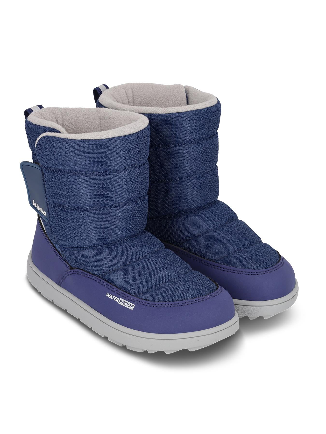 Be Lenka Kids - Ailo Junior Dark Blue - Botas de nieve descalzas