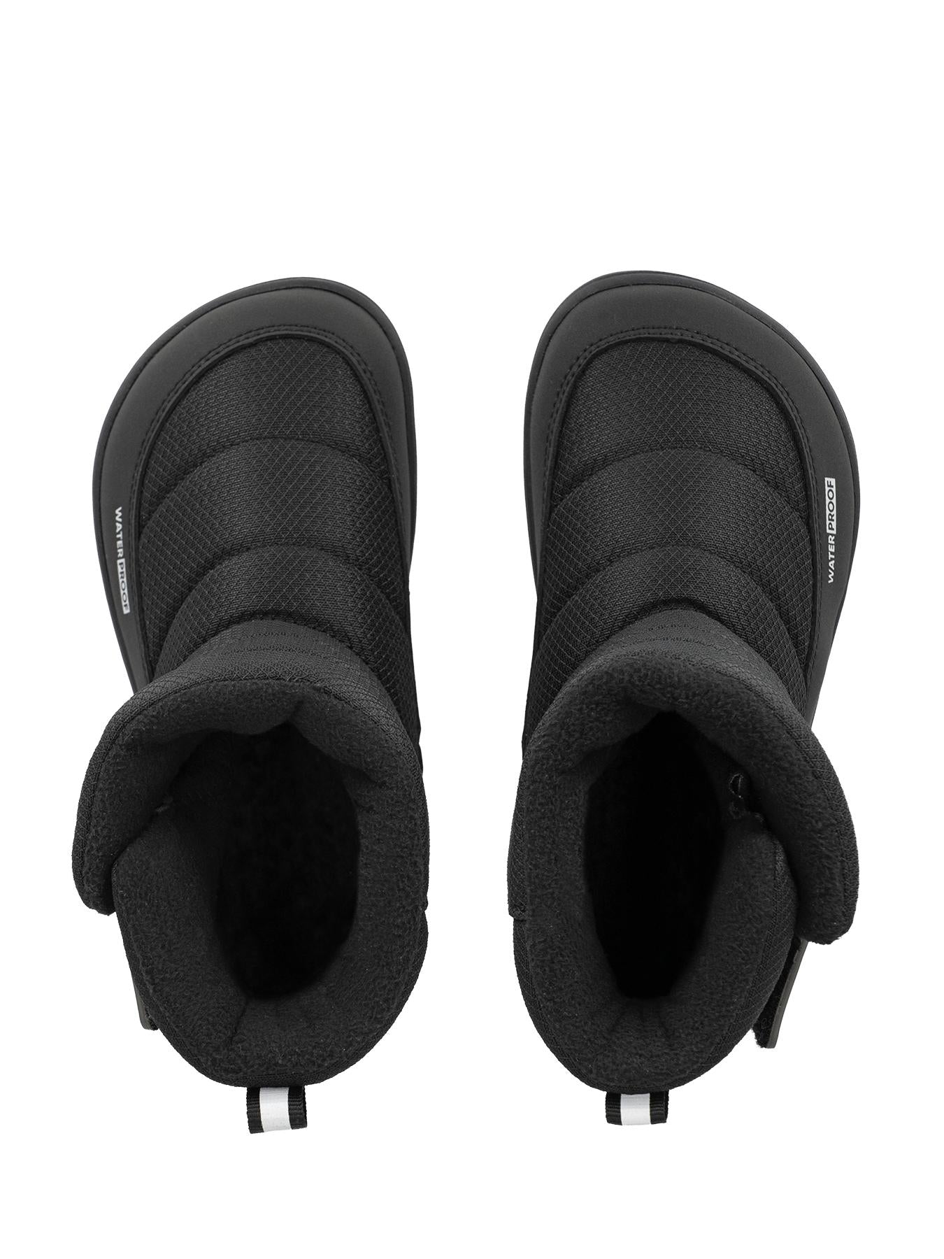 Be Lenka Kids - Ailo Preschool All Black - Botas de nieve descalzas