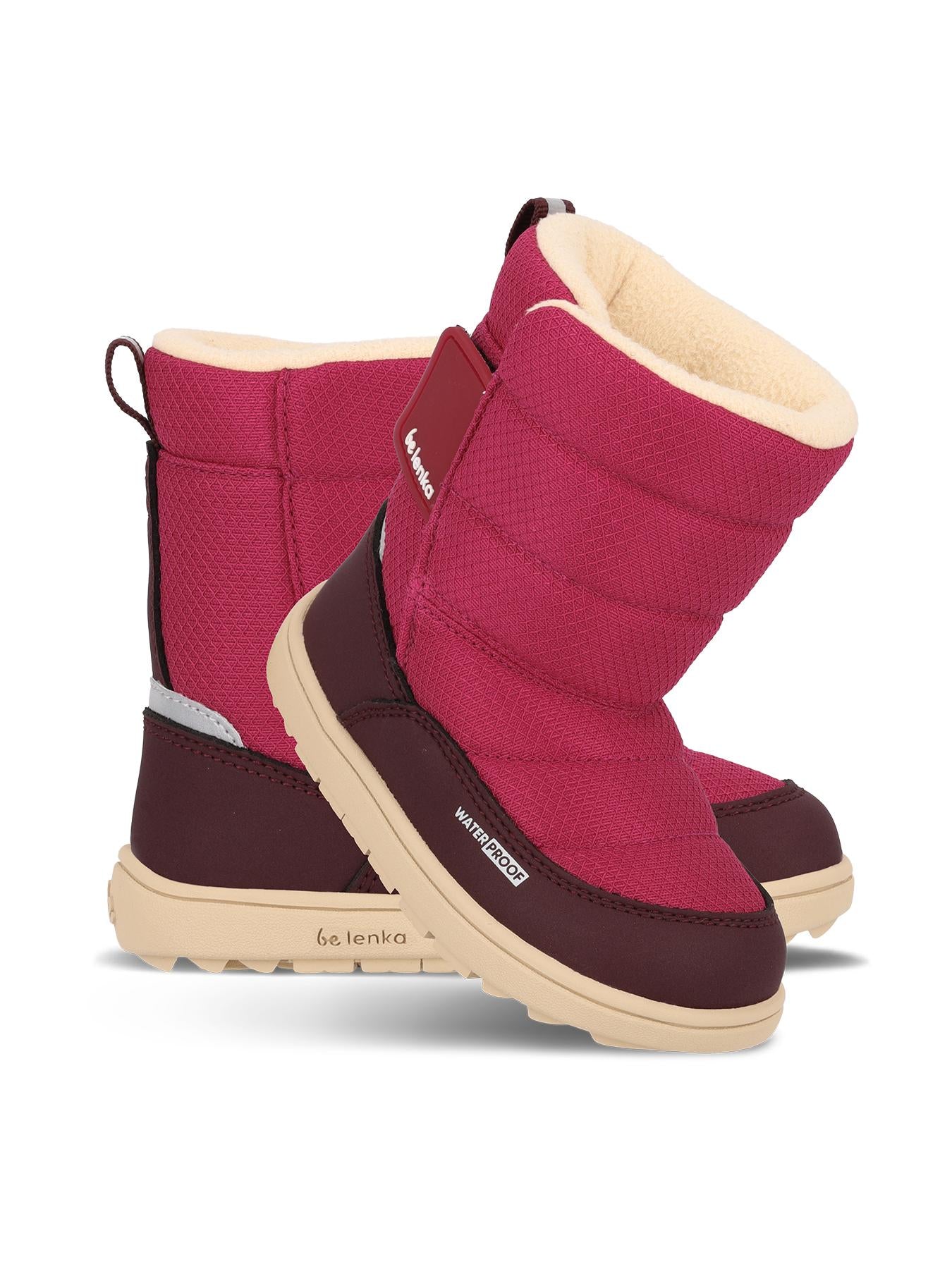 Be Lenka Kids - Ailo Preschool Berry - Botas de nieve descalzas