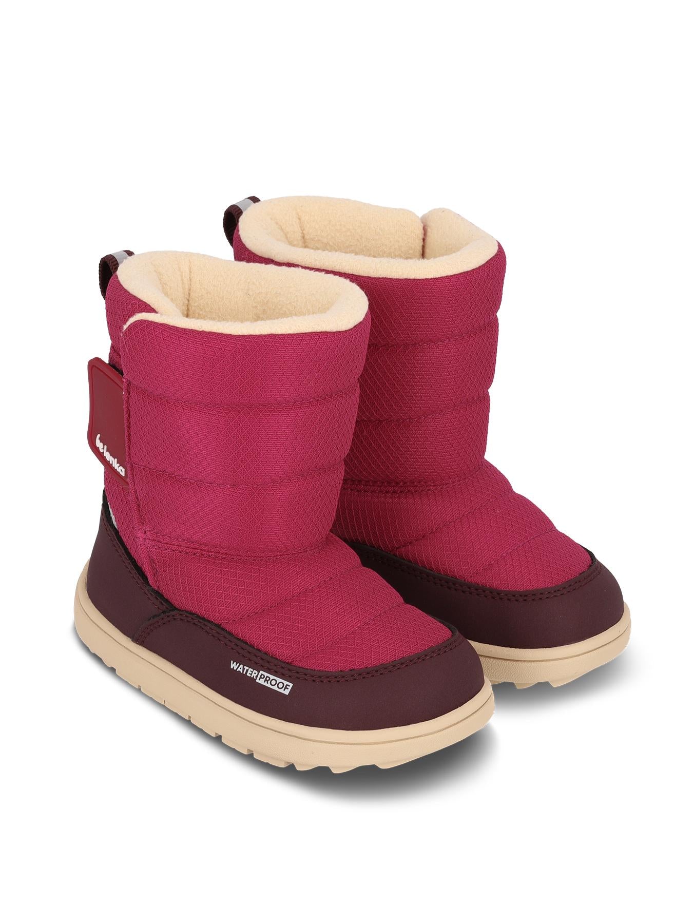 Be Lenka Kids - Ailo Preschool Berry - Botas de nieve descalzas