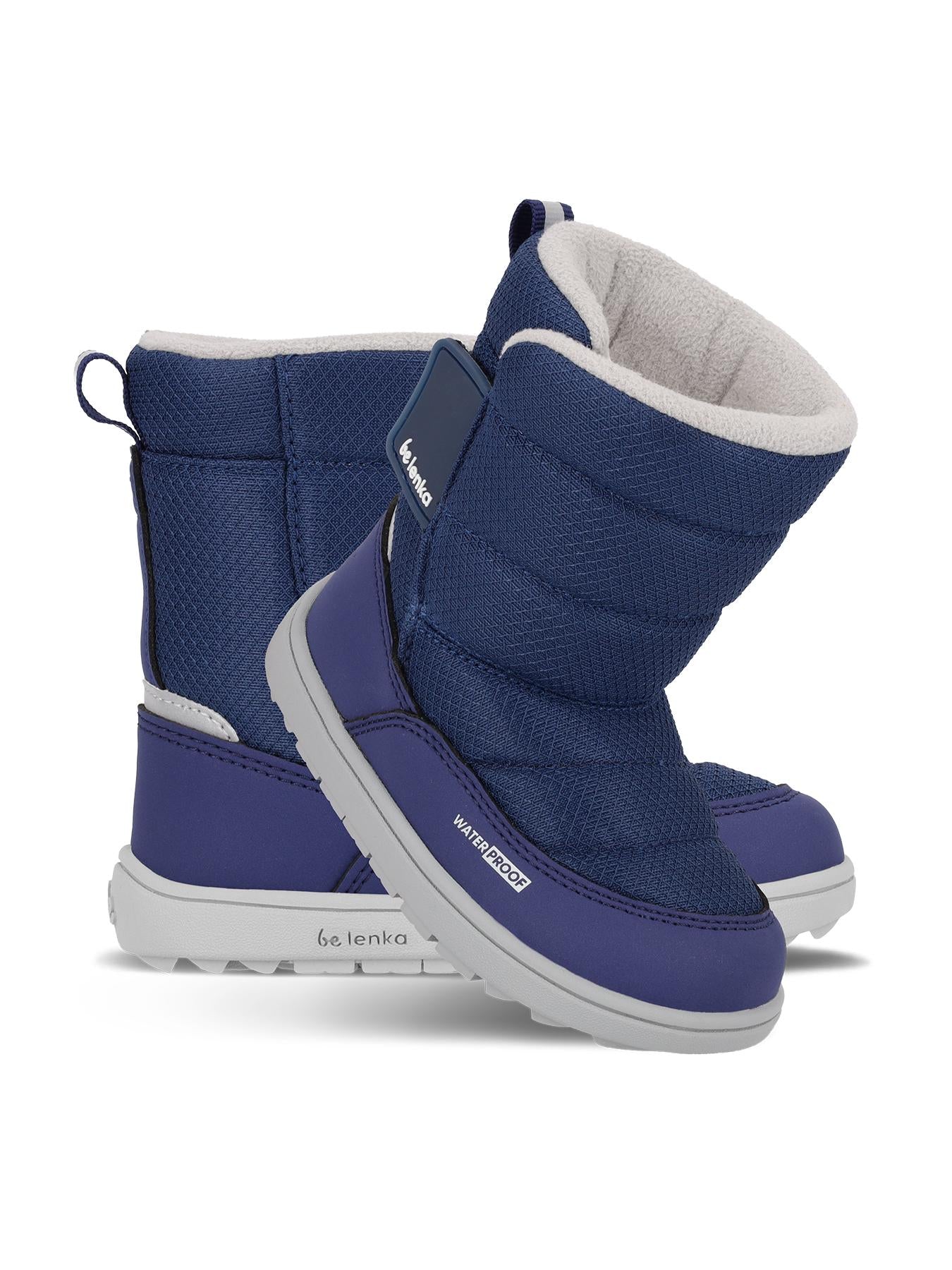 Be Lenka Kids - Ailo Preschool Dark Blue - Botas de nieve descalzas
