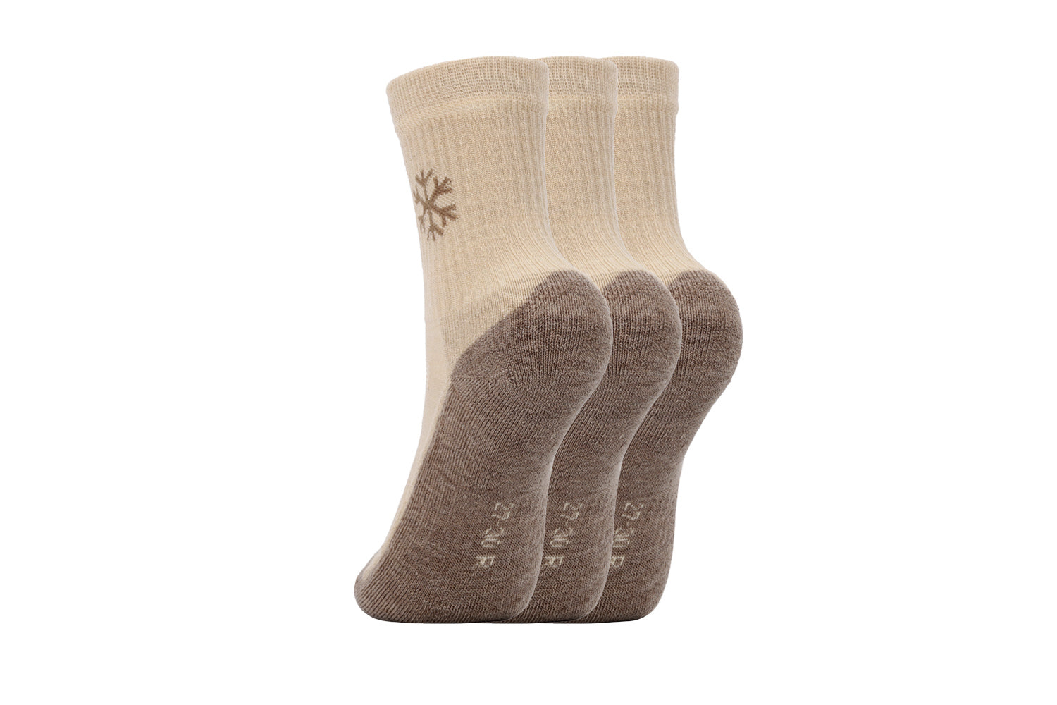 Be Lenka Kids - Crew - Merino Wool Beige 3 pack - Calcetines barefoot-Be Lenka-Cacles Barefoot-Tienda de calzado barefoot respetuoso minimalista