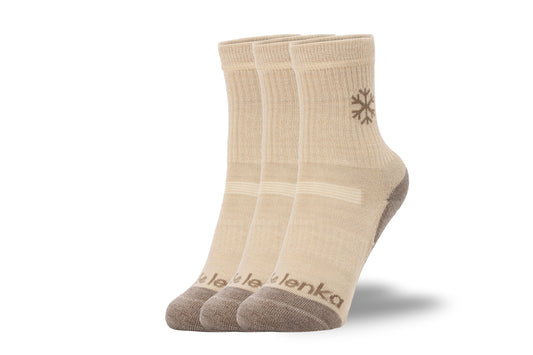 Be Lenka Kids - Crew - Merino Wool Beige 3 pack - Calcetines barefoot-Be Lenka-Cacles Barefoot-Tienda de calzado barefoot respetuoso minimalista