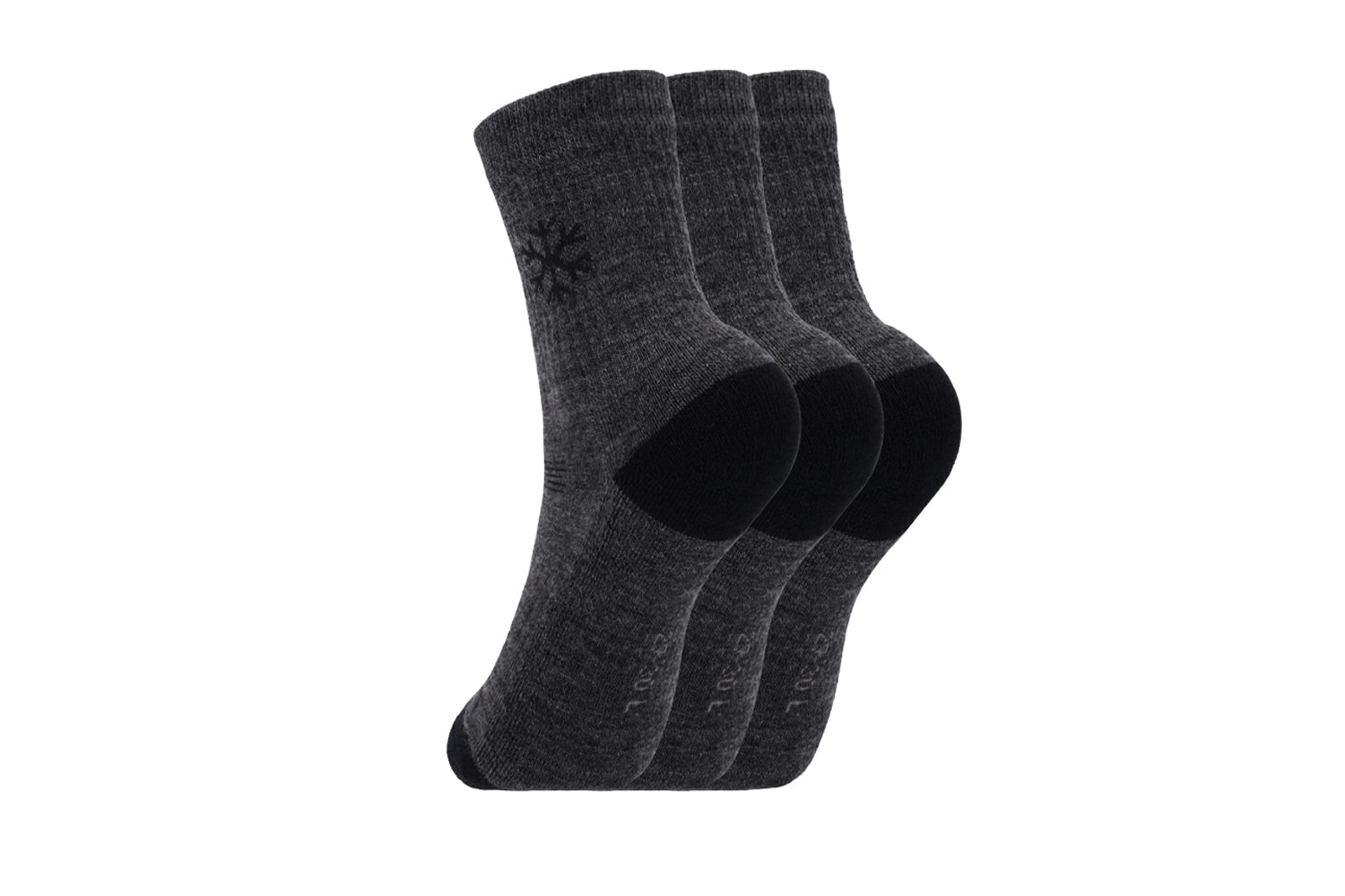 Be Lenka Kids - Crew Merino Wool Grey 3 pack - Calcetines barefoot-Be Lenka-Cacles Barefoot-Tienda de calzado barefoot respetuoso minimalista