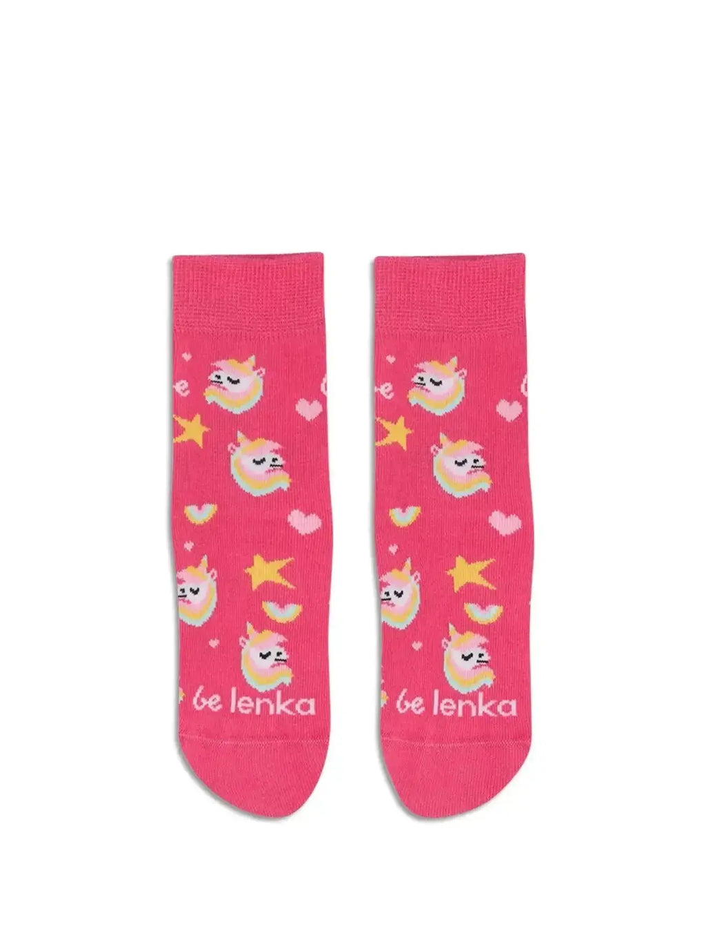 Be Lenka Kids - Crew Unicorn BubleGum Pink - Calcetines barefoot