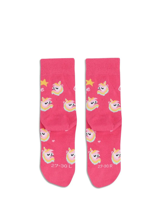Be Lenka Kids - Crew Unicorn BubleGum Pink - Calcetines barefoot
