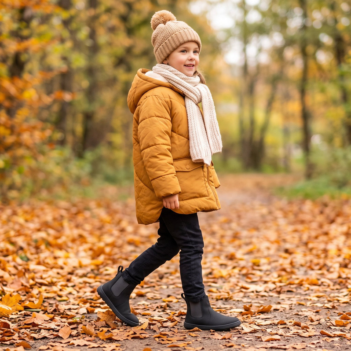 Be Lenka Kids - Halla All Black - Botines Chelsea barefoot