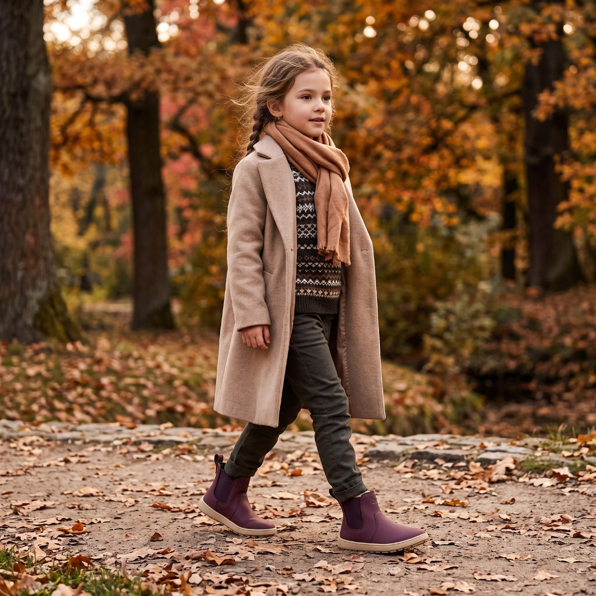 Be Lenka Kids - Halla Burgundy - Botines Chelsea barefoot