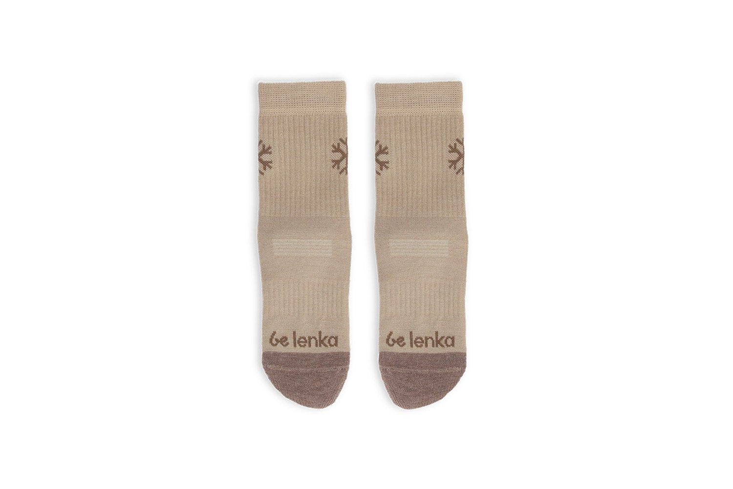 Be Lenka Kids - Media caña lana merino Beige - Calcetines barefoot