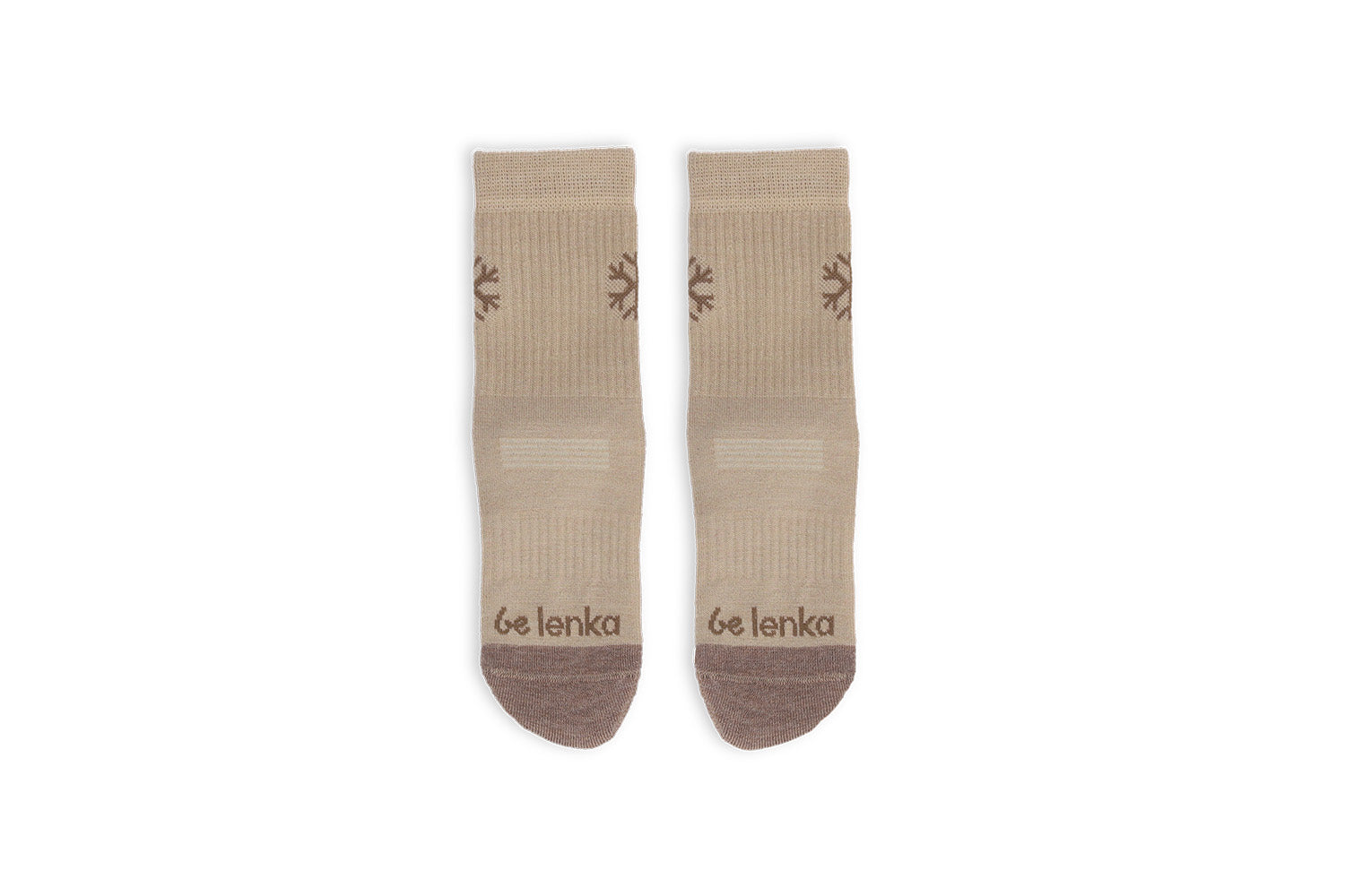 Be Lenka Kids - Media caña lana merino Beige - Calcetines barefoot