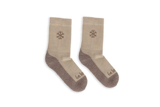 Be Lenka Kids - Media caña lana merino Beige - Calcetines barefoot-Be Lenka-Cacles Barefoot-Tienda de calzado barefoot respetuoso minimalista