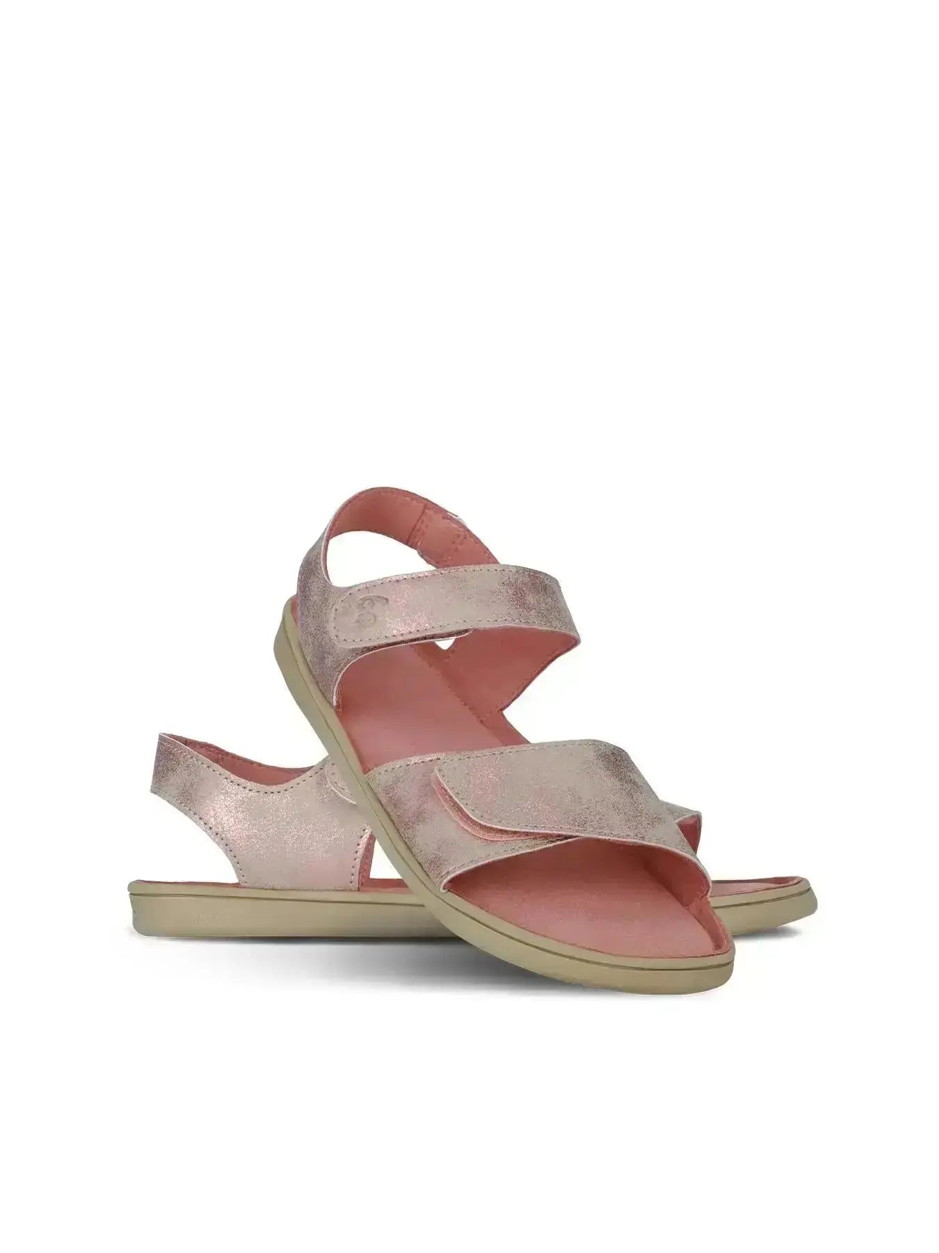 Be Lenka Kids - Miami Junior Coral Sparkle - Sandalias minimalistas infantiles rosa