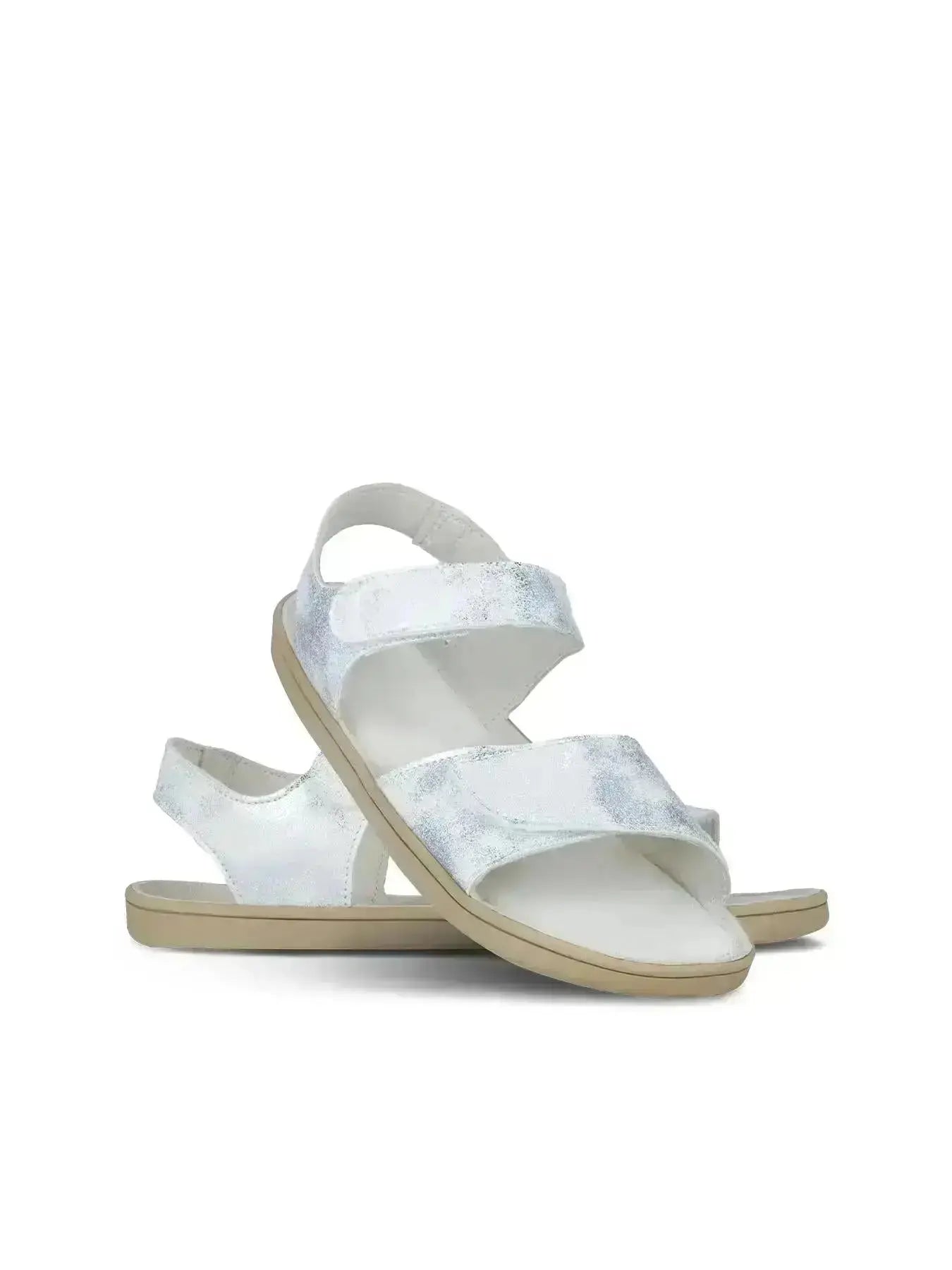 Be Lenka Kids - Miami Off White Sparkle - Sandalias barefoot infantiles blanco