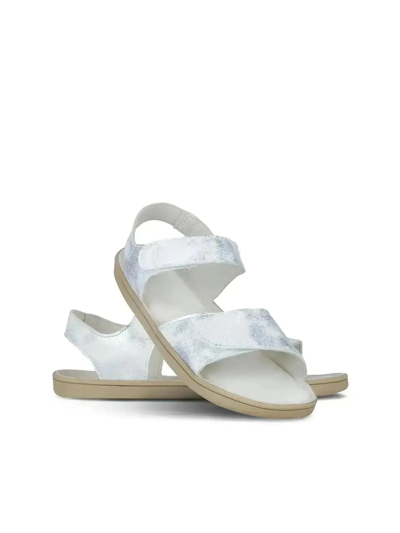 Be Lenka Kids - Miami Off White Sparkle - Sandalias barefoot infantiles blanco