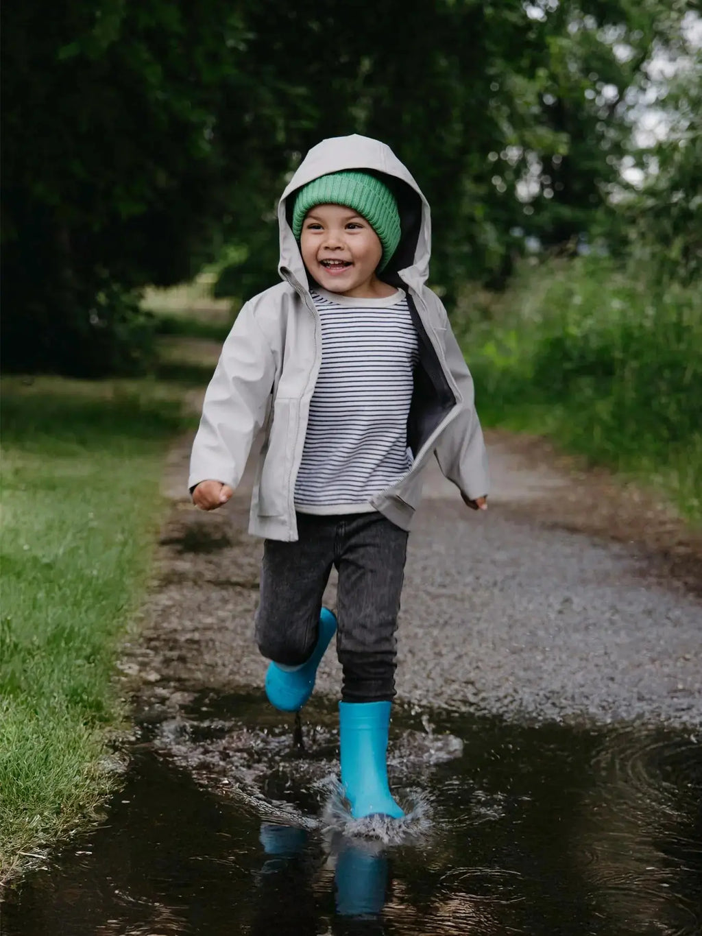 Be Lenka Kids - Pudds Aqua Blue - Bottes de pluie barefoot