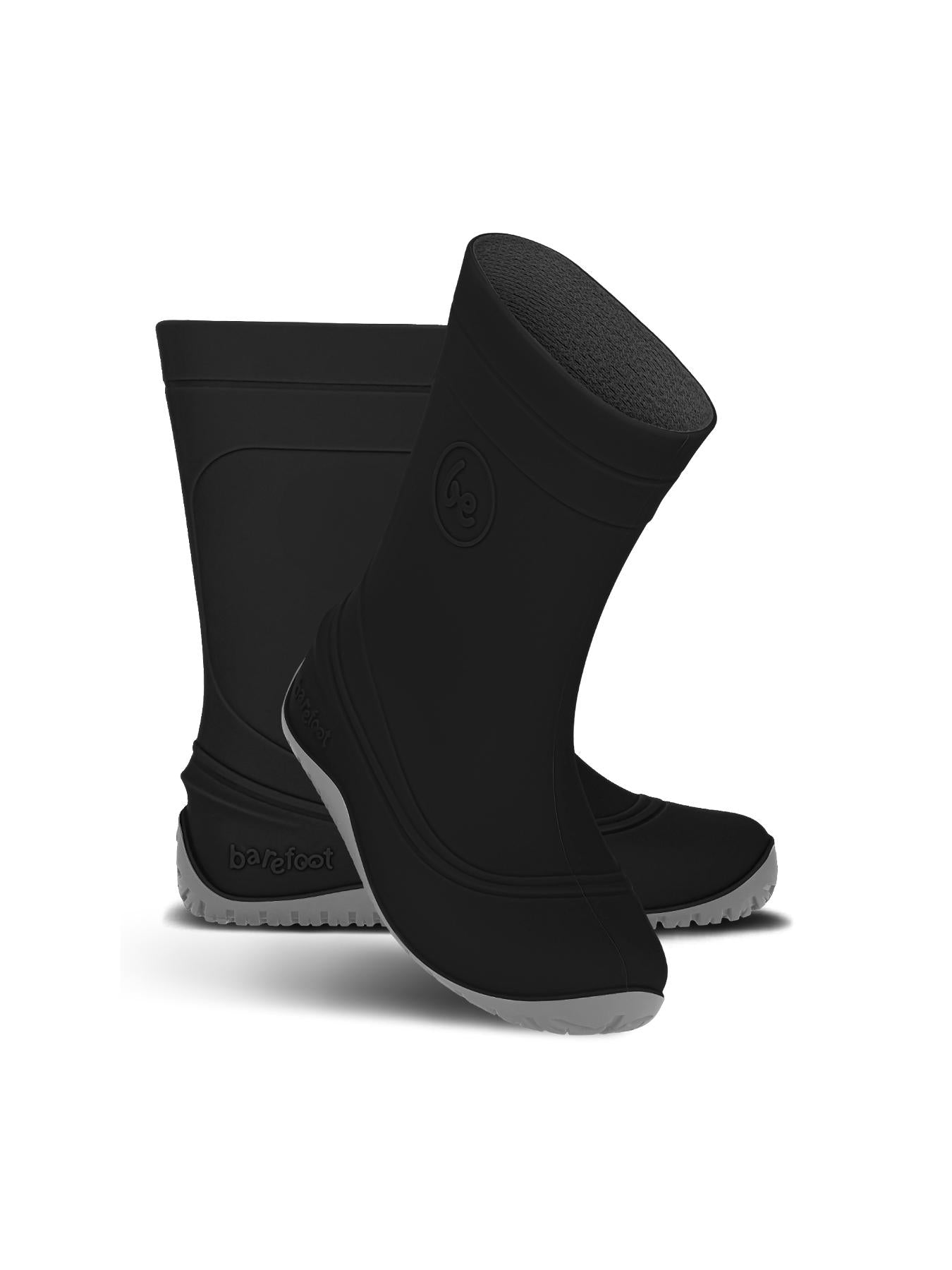 Be Lenka Kids - Pudds Black - Botas de agua barefoot