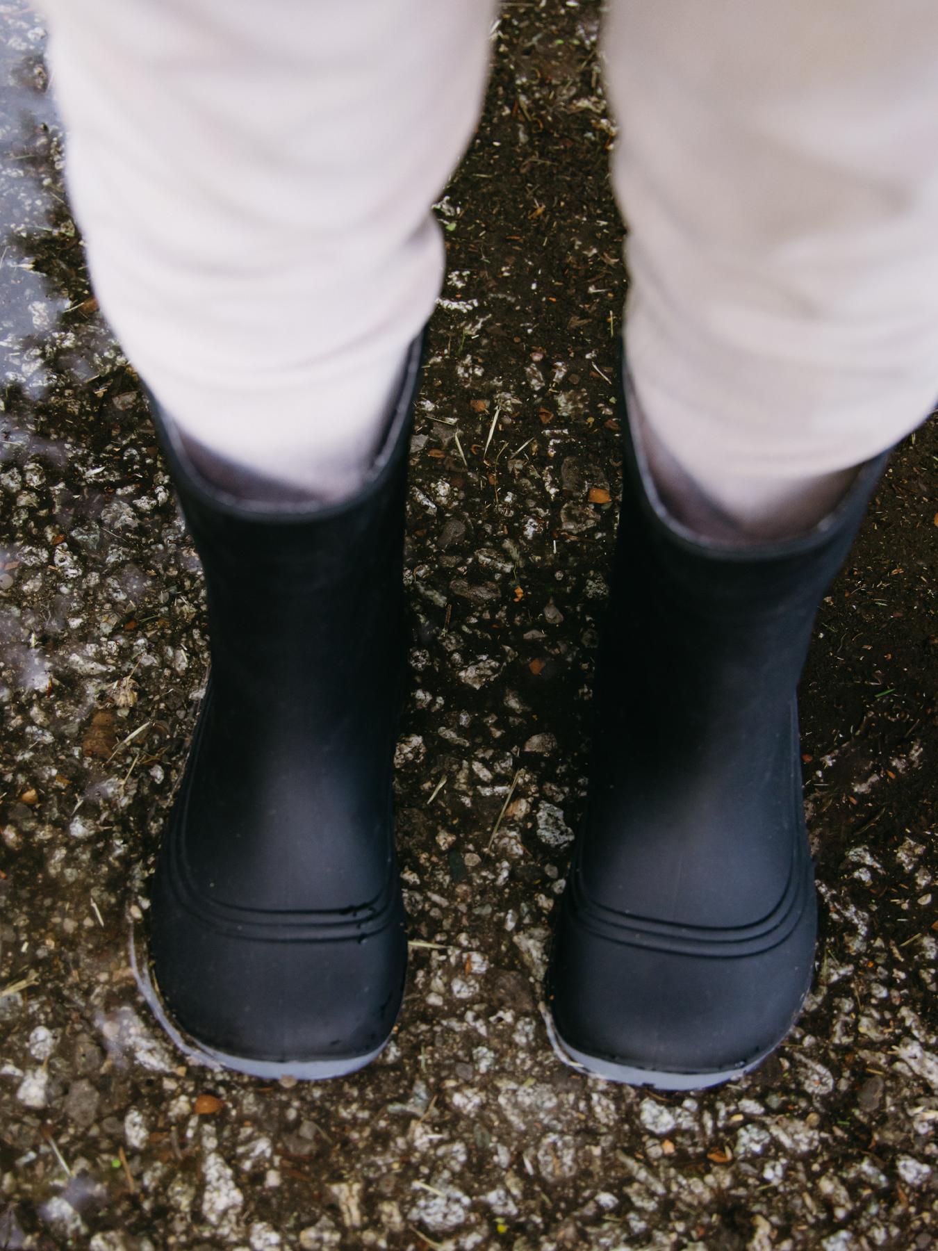 Be Lenka Kids - Pudds Black - Botas de agua barefoot