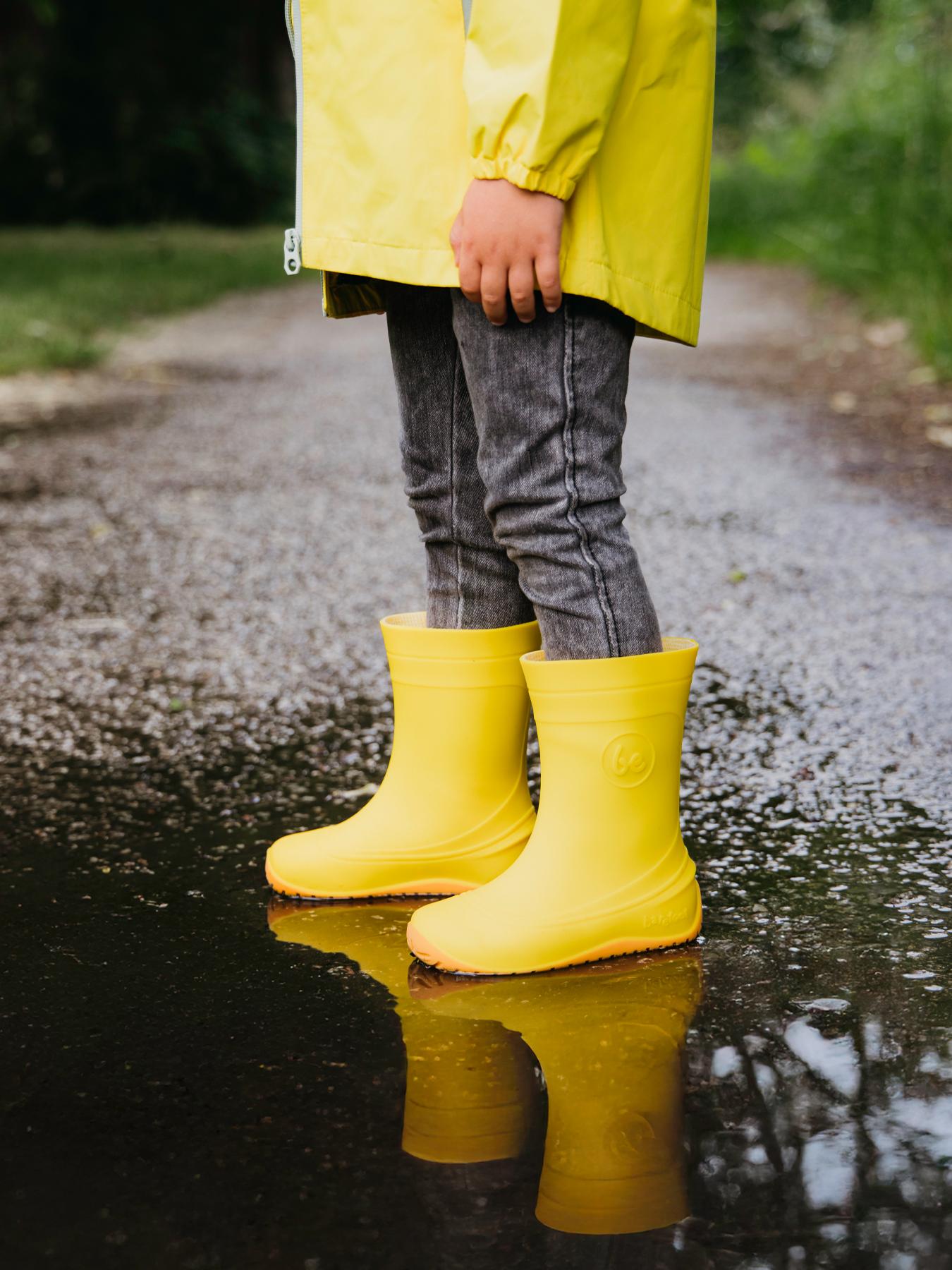 Be Lenka Kids - Pudds Yellow - Botas de agua barefoot