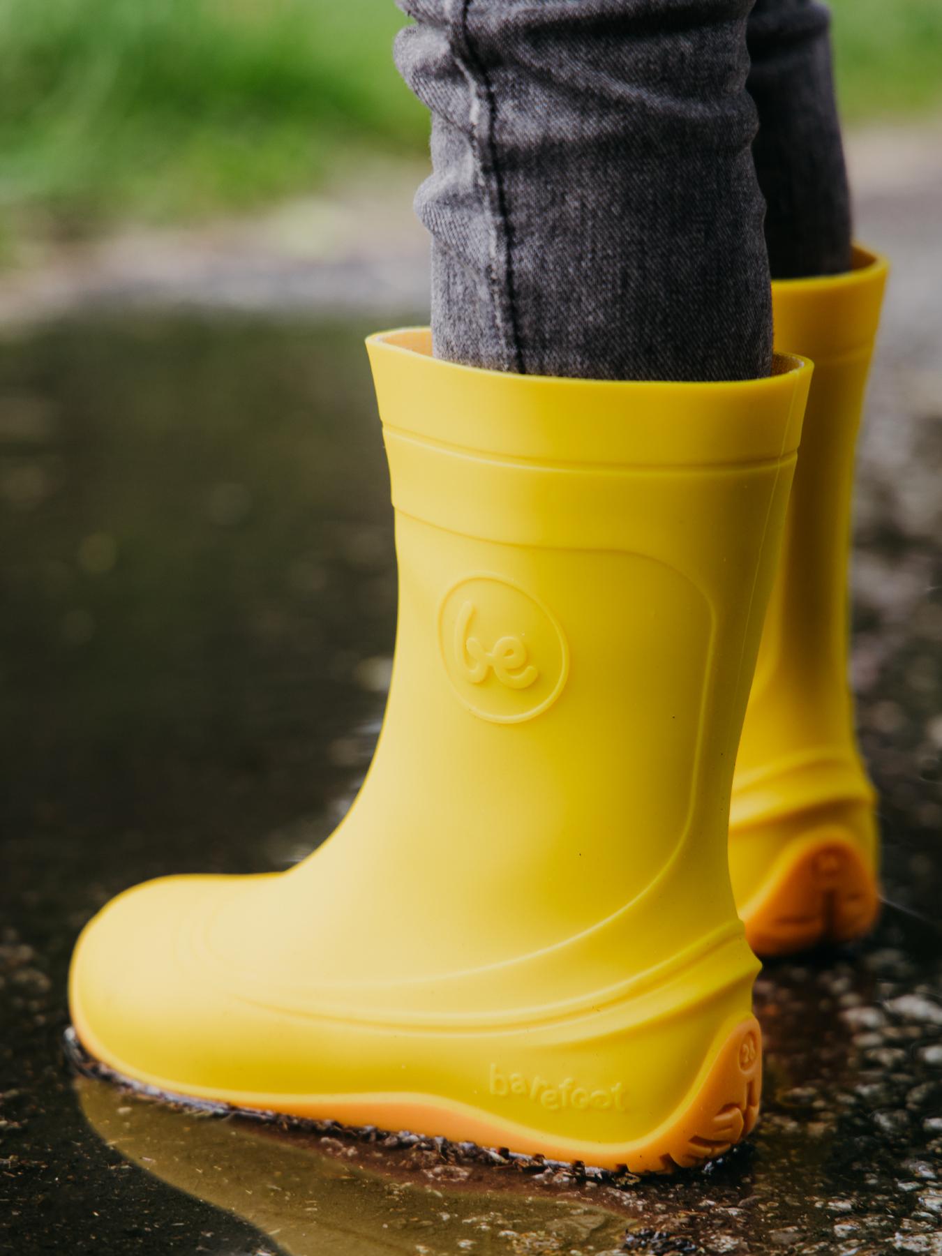Be Lenka Kids - Pudds Yellow - Botas de agua barefoot