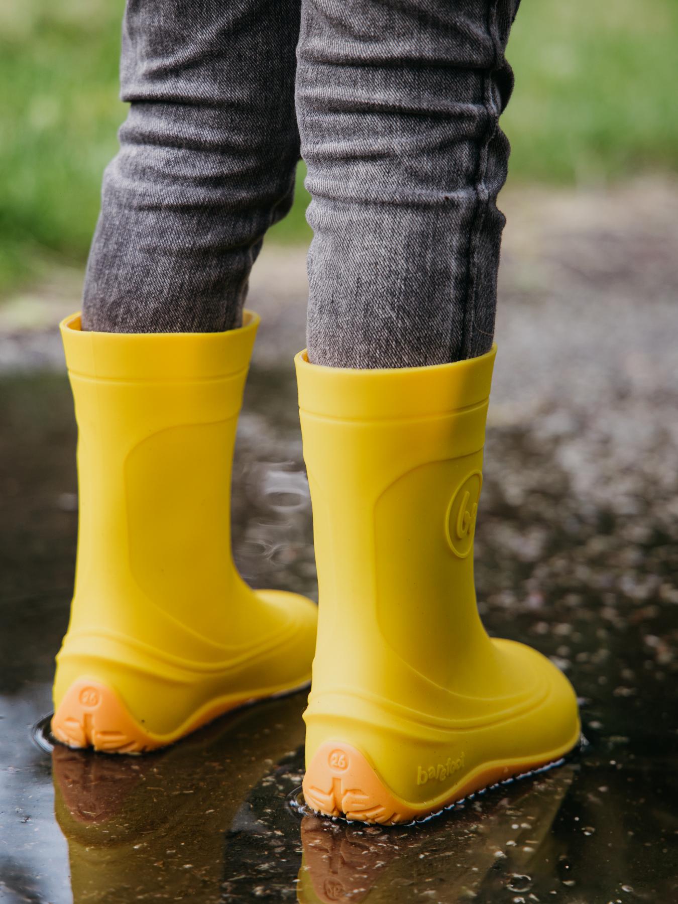 Be Lenka Kids - Pudds Yellow - Botas de agua barefoot