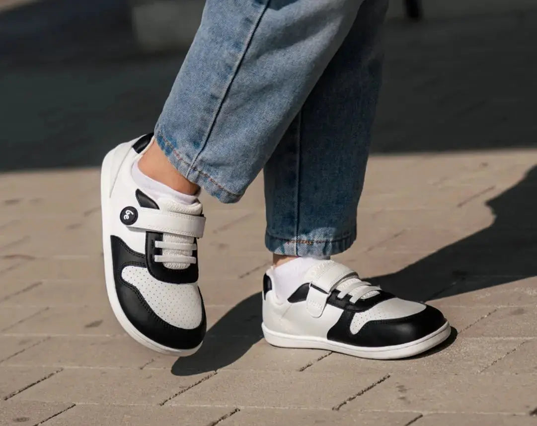 Be Lenka Kids - Scoot White & Black - Zapatillas Barefoot