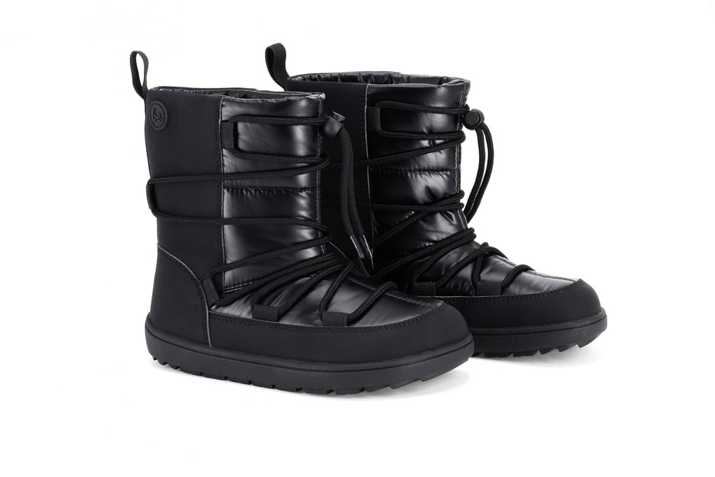 Be Lenka Kids - Snowfox All Black - Barefoot Snow Boots